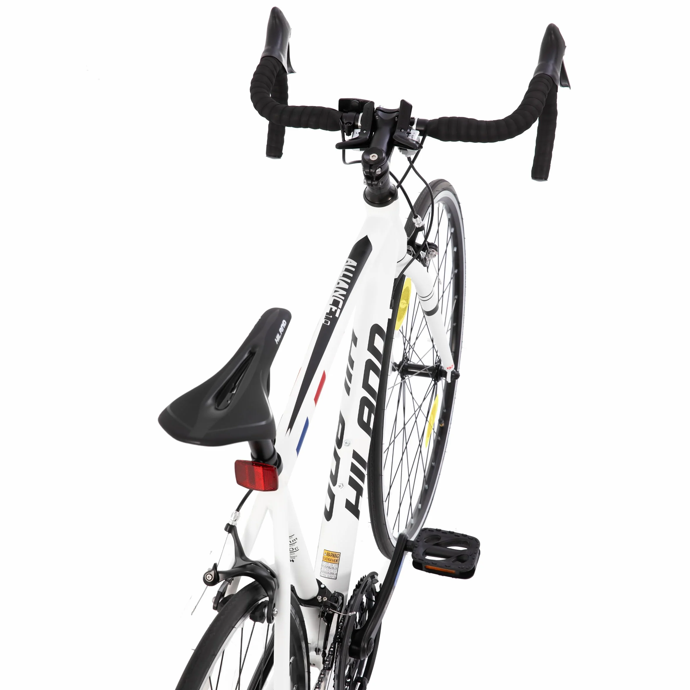 Hiland Vélo de Route 28" 700C 14 Vitesses pour Adultes, Taille du Cadre 530 mm, Blanc