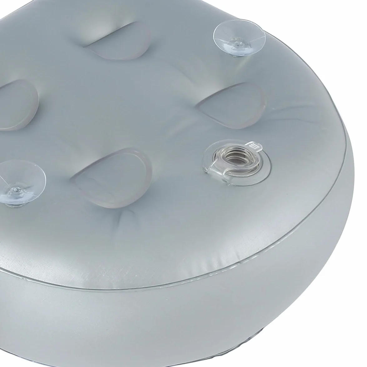 Rehausseur de siège Gonflable Spa Booster Coussin de Siège Soutien Dorsal Salle de Bain Doux Gonflable Tapis Antidérapant Coussin Dorsal Relaxant Bleu 2 pièces