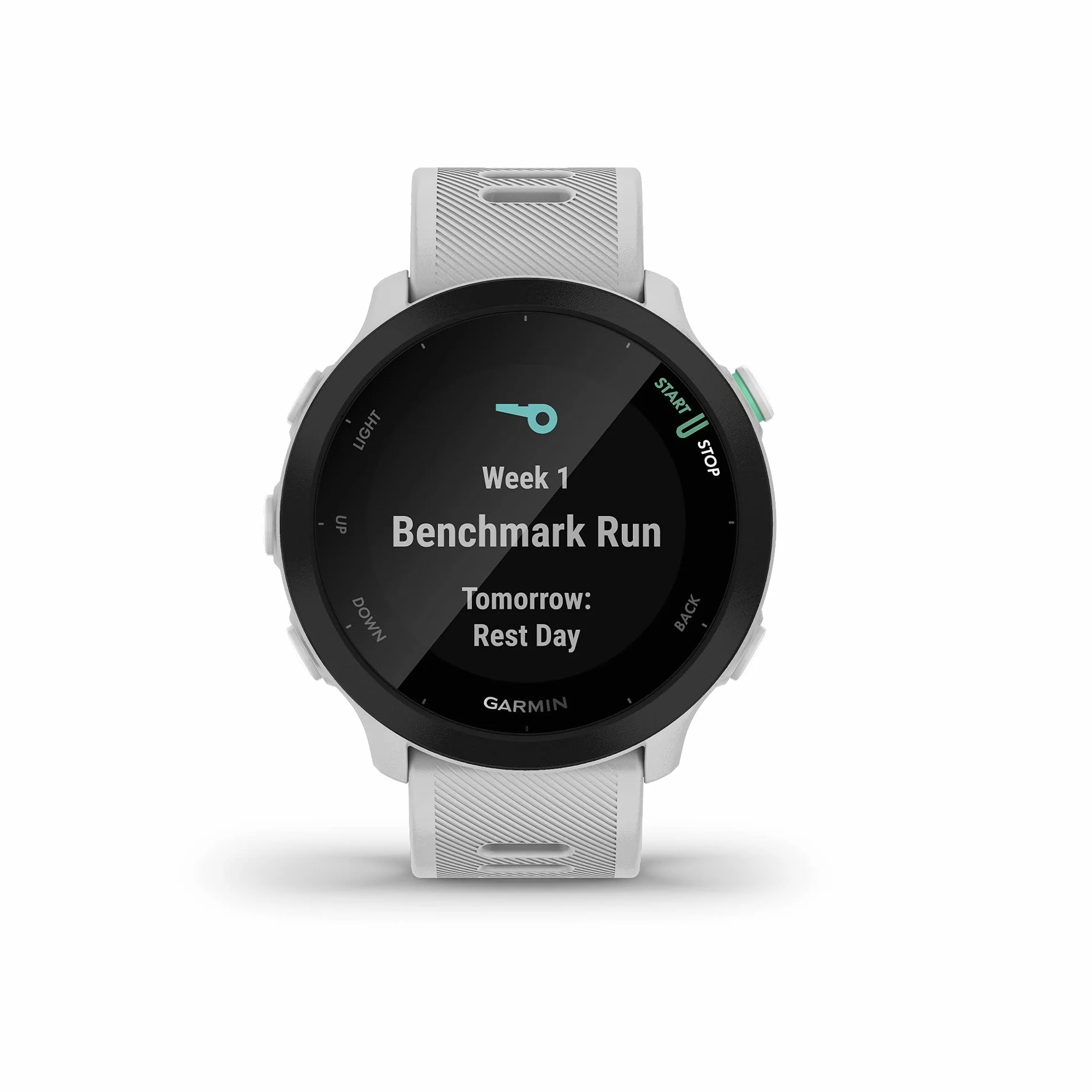 Garmin Forerunner 55 Montre GPS Running Cardio au Poignet Blanche Reconditionné
