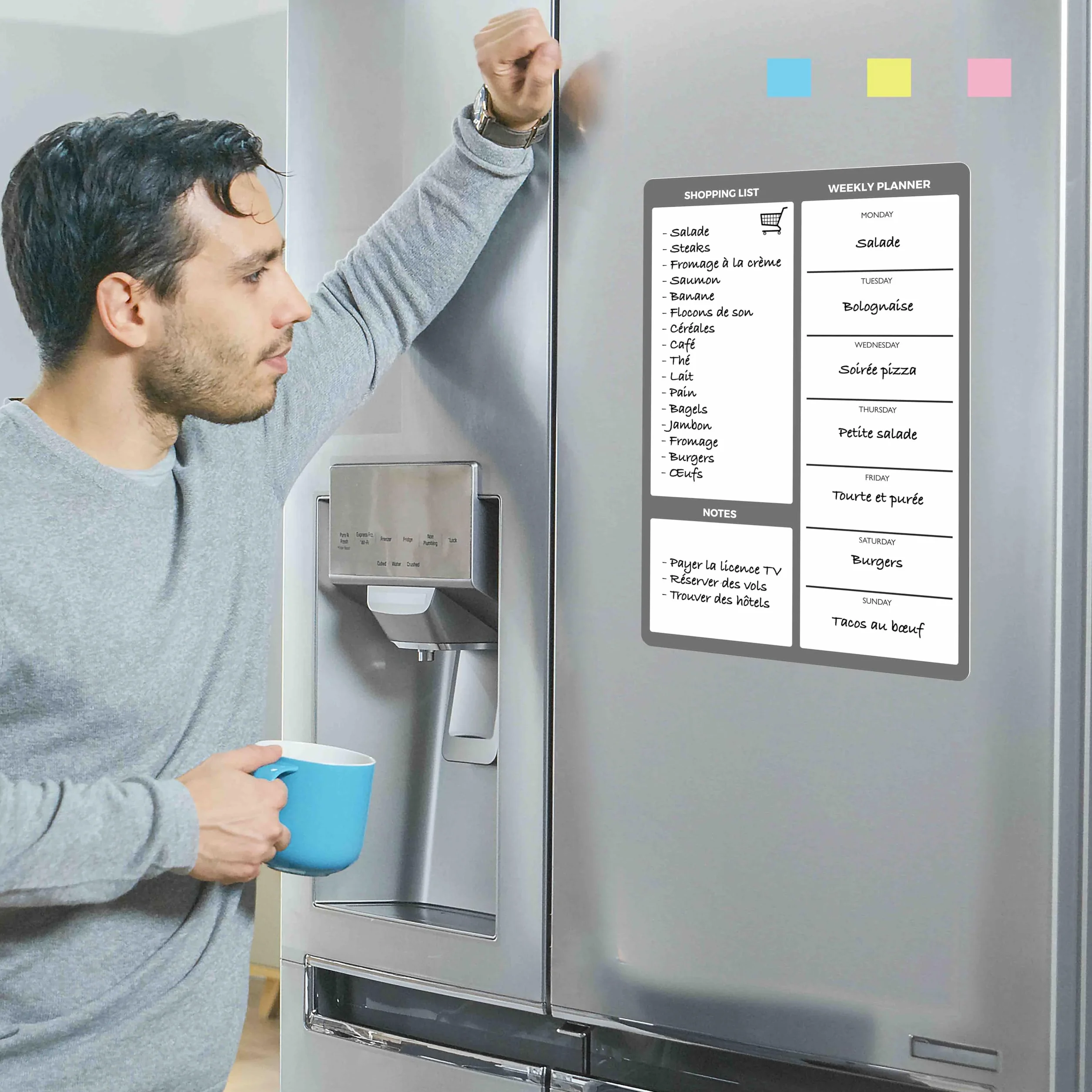 The Magnet Shop TMS A4 Planificateur de repas hebdomadaire magnétique pour réfrigérateur 30 x 21 cm