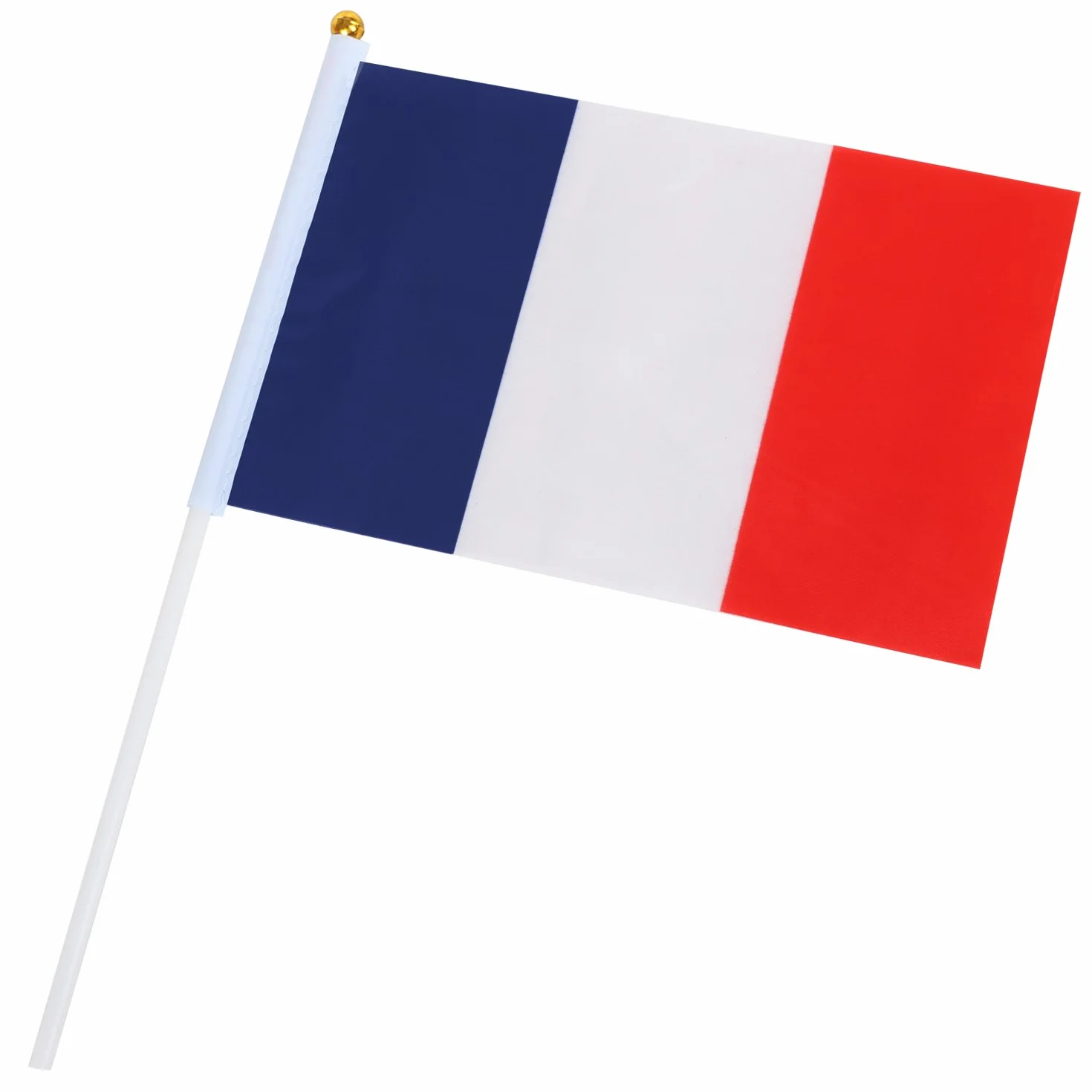 10 drapeaux Français en nylon tricolore à main pour le 14 Juillet TRIXES