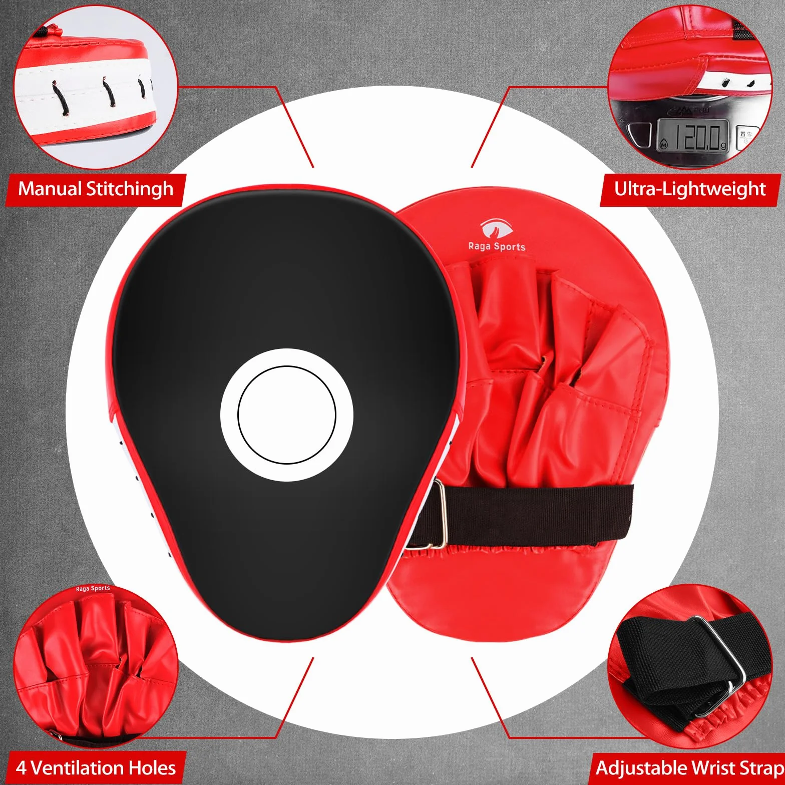 Pattes d'ours Taekwondo, Patte d'ours Boxe Paos Boxe Sports de Combat Bouclier Courbe Pads pour Kickboxing, Muay Thai, Karaté, Taekwondo, Martial Art