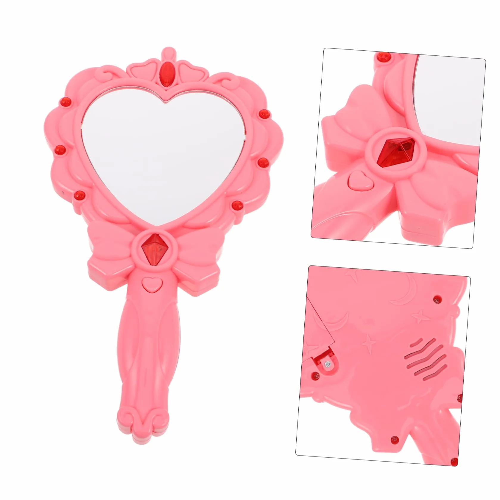 Miroir Magique en Plastique Rose Lumineux Jouet de Fête pour Enfants