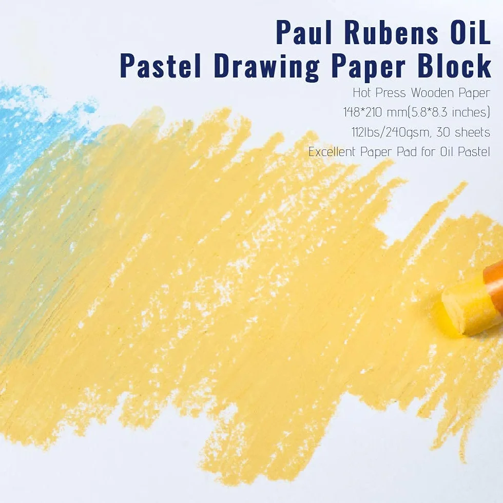Paul Rubens Papier Pastel à l'huile A5 Blanc 240 gsm 30 Feuilles