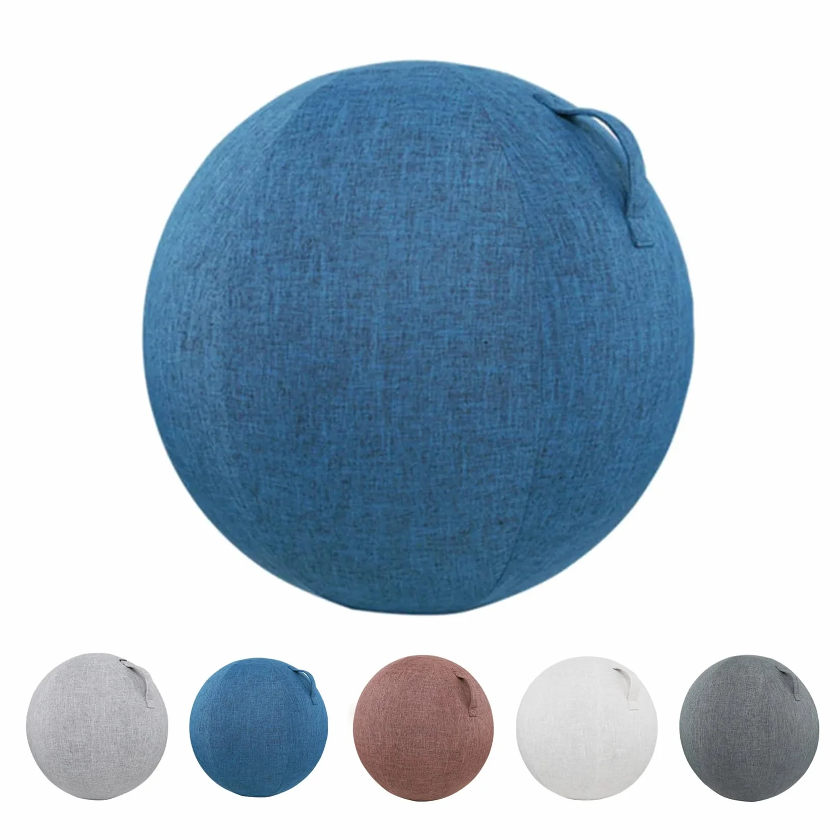Housse Ballon Gym 65cm, Bleu, 1 Pièce - Ballon de Fitness, Anti-saleté, Durable, Antidérapant
