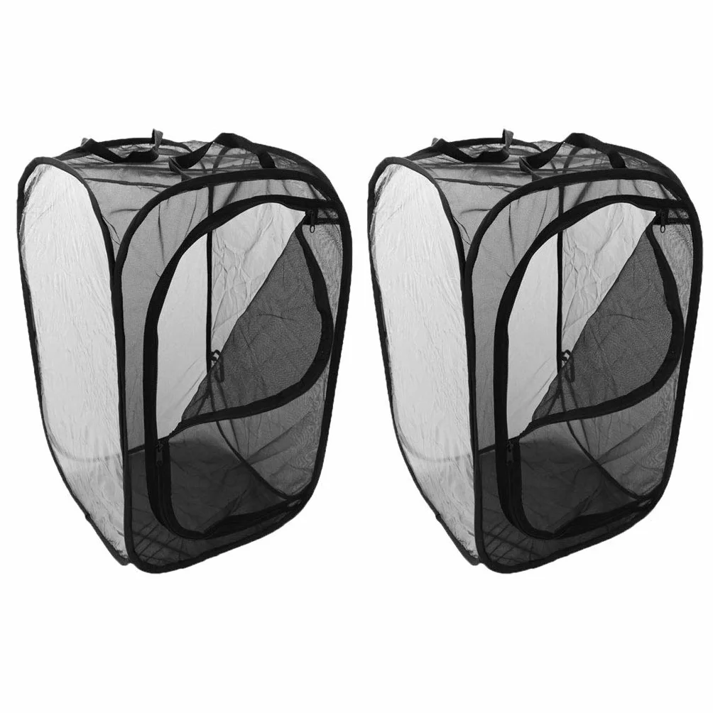 Cages à insectes pliables en maille Motif papillons Lot de 2