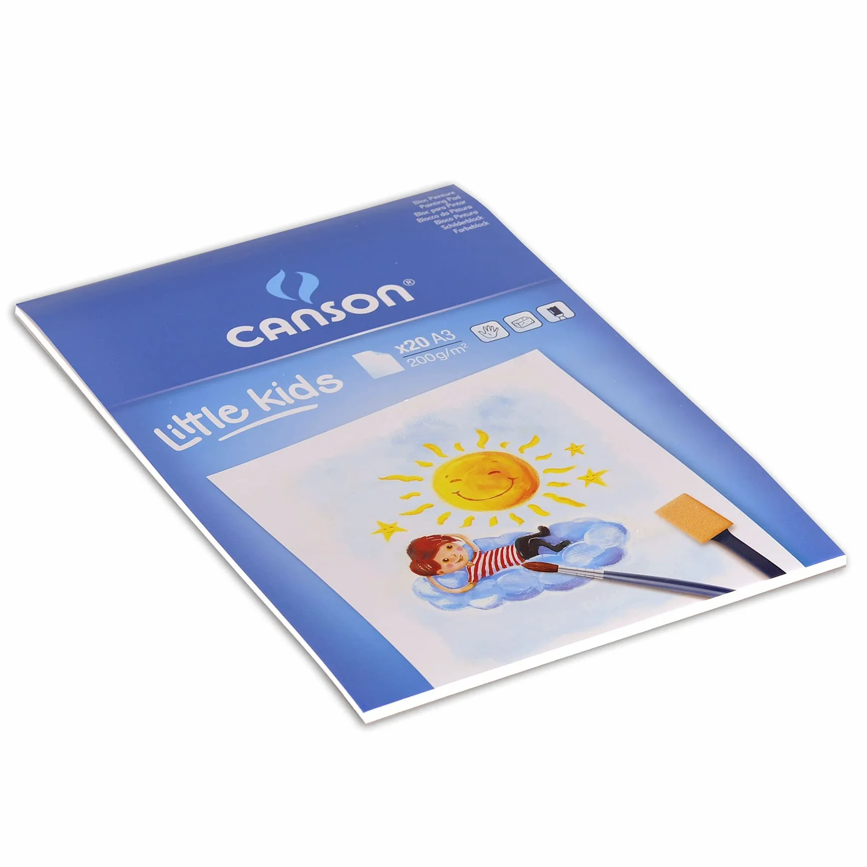 CANSON Bloc Peinture A3 200g/m² 20 feuilles Grain léger Blanc