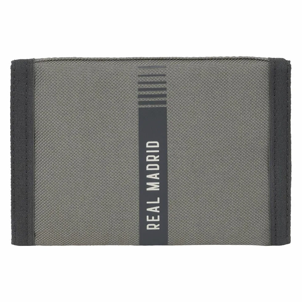SAFTA Real Madrid 3ème équipe 24/25 - Portefeuille avec tête, Porte-Monnaie, Confortable et Polyvalent, qualité et résistance, 12,5 x 9,5 cm, Gris, M, Décontracté