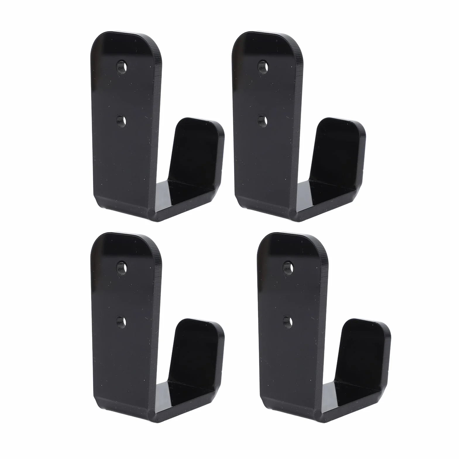 Lot de 4 supports muraux polyvalents pour crosse de hockey en acrylique noir