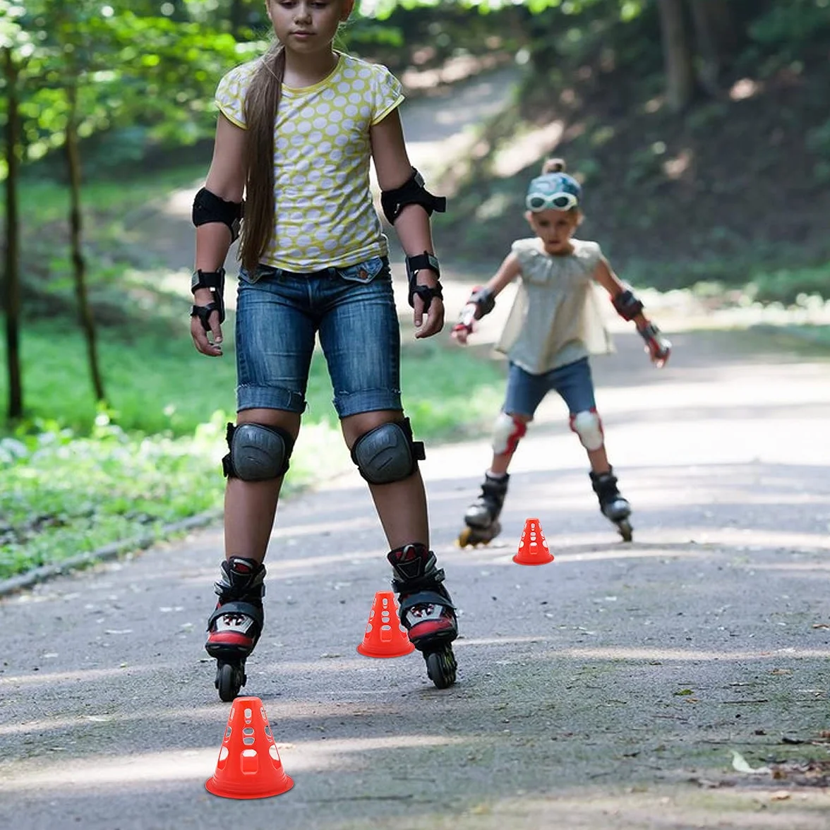 Forreen Cônes de Slalom 40 Pièces Cônes de Circulation pour Sport et Agilité