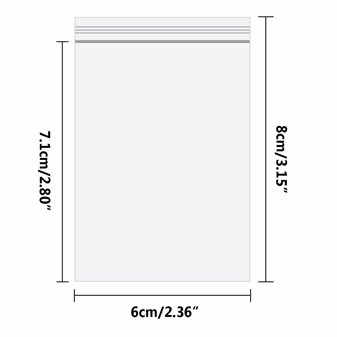 Sachets Plastique Transparents Refermables 6x8cm 240 pièces Sac de Rangement