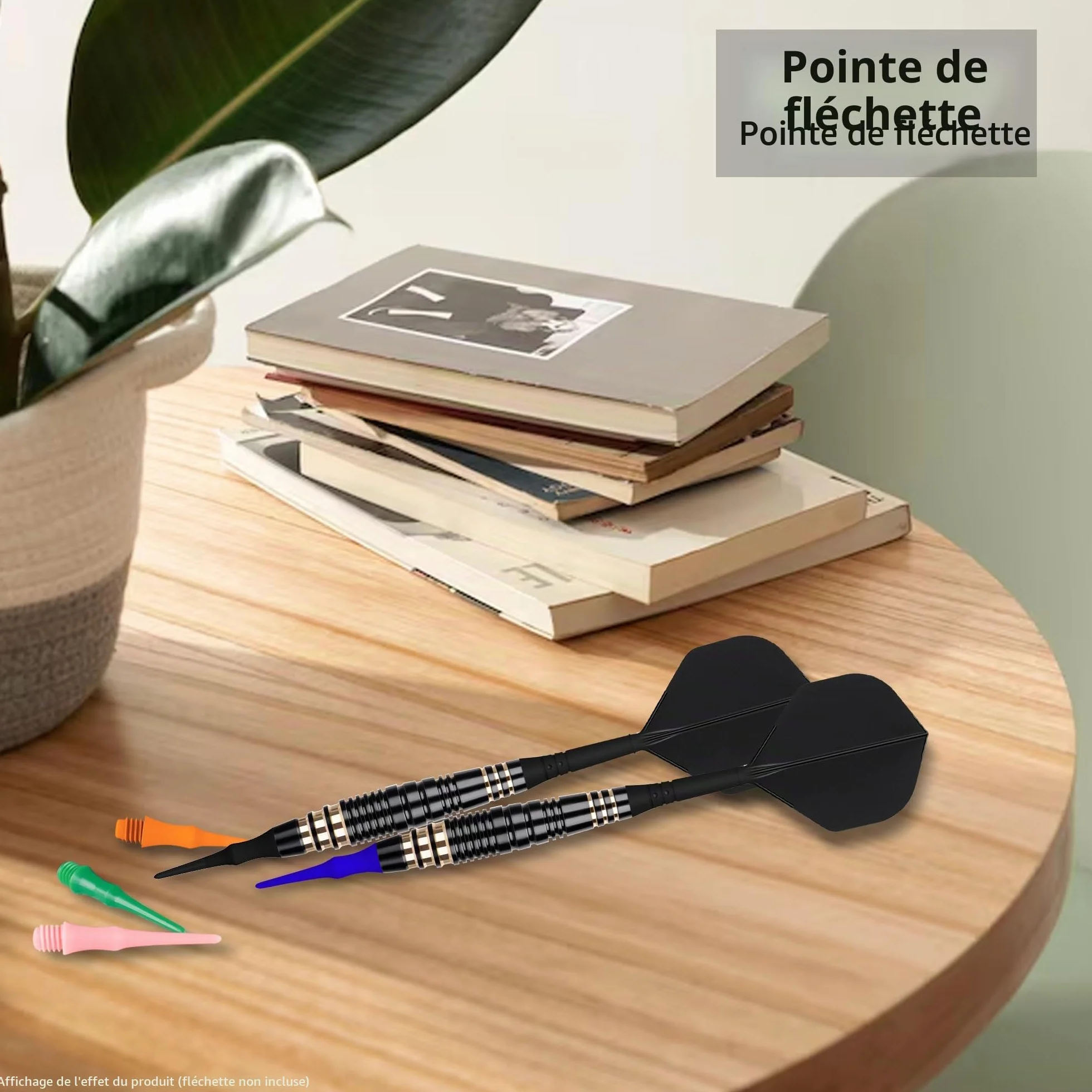 CyeeLife Pointes de fléchettes en plastique, lot de 500 pièces, filetage 2BA, particulièrement stables et durables, pointes de fléchettes au total dix couleurs (500 pièces)
