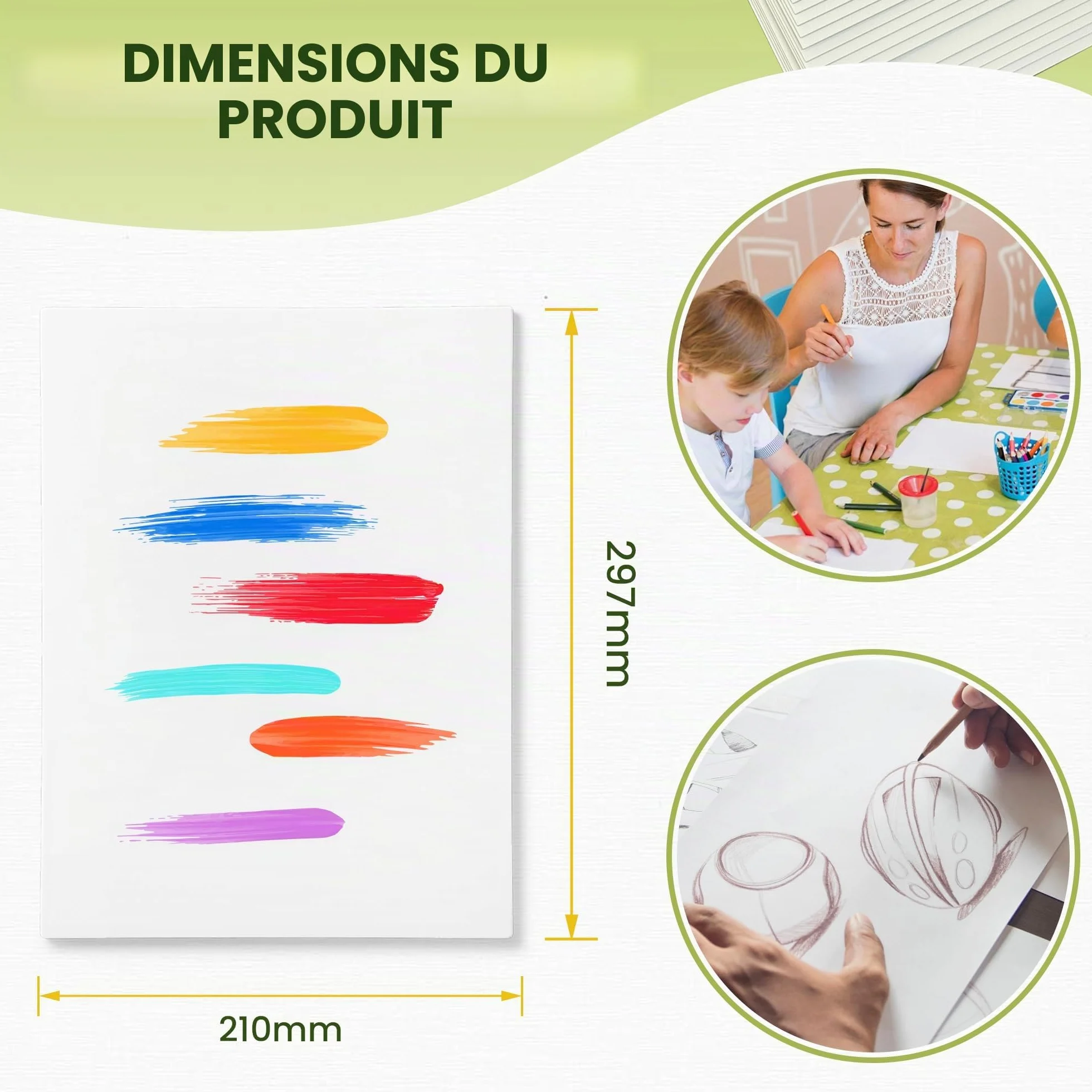 Papier Cartonné A4 Blanc 200 g/m² 75 Feuilles pour Imprimante