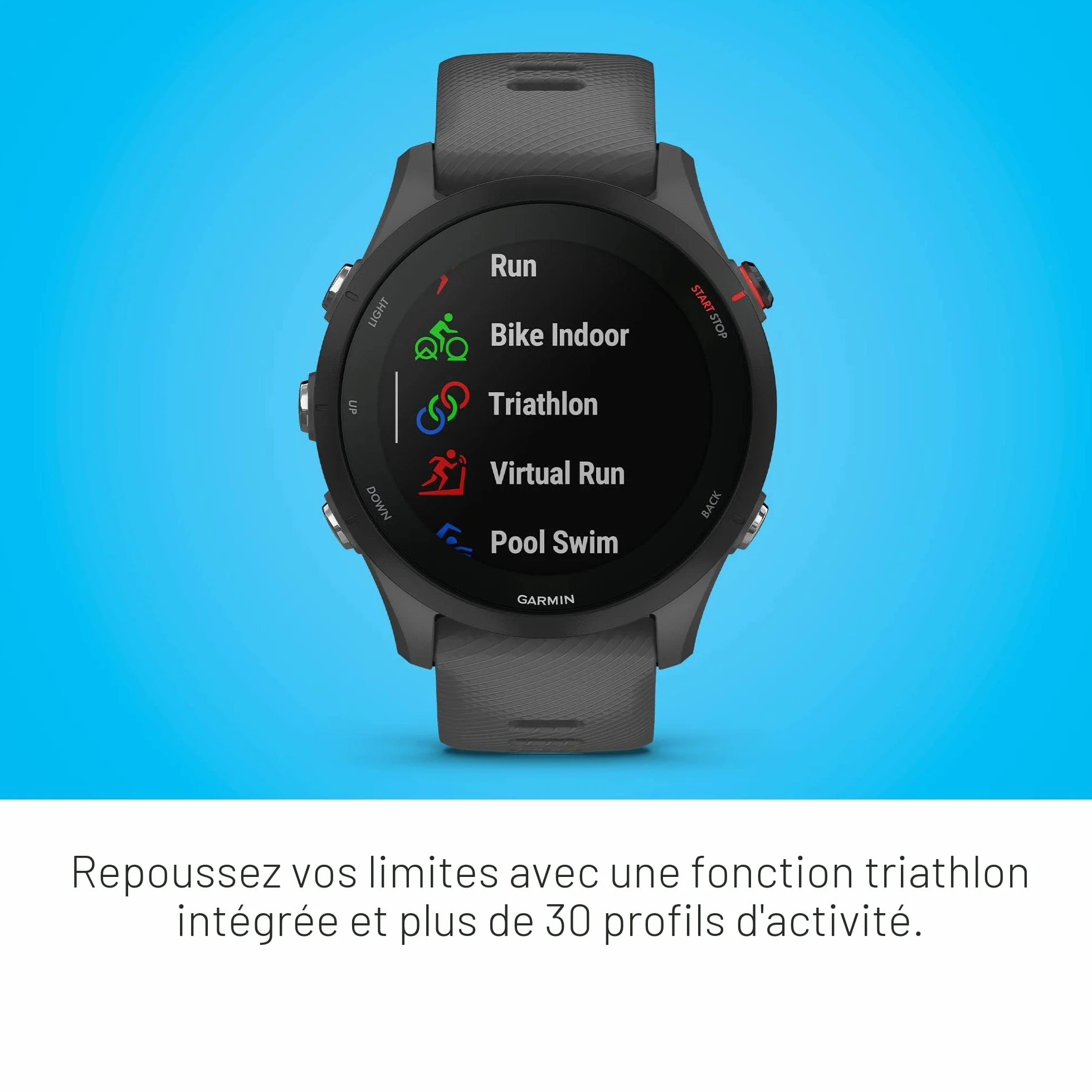 Garmin Forerunner 255 Montre intelligente GPS course à pied 46 mm gris ardoise