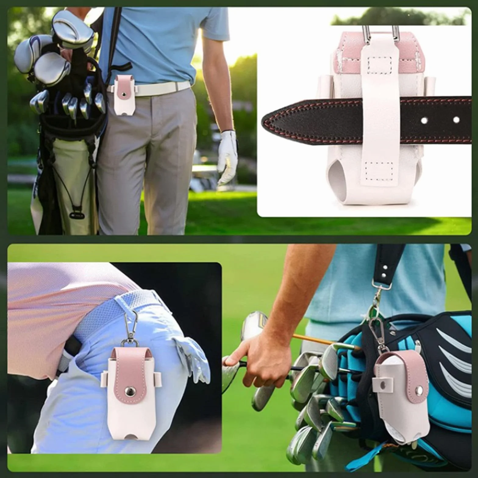 Sac de Golf Sac de Lavage pour balles de Golf extérieur Taille Accrochage Keychaingolf Petit Sac Banane Portable Mini Sac de Protection
