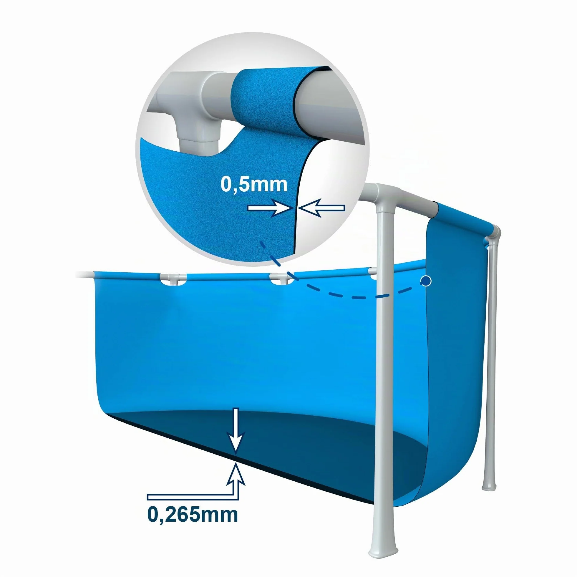 Intex Metal Frame Piscine démontable 305 x 76 cm Bleu