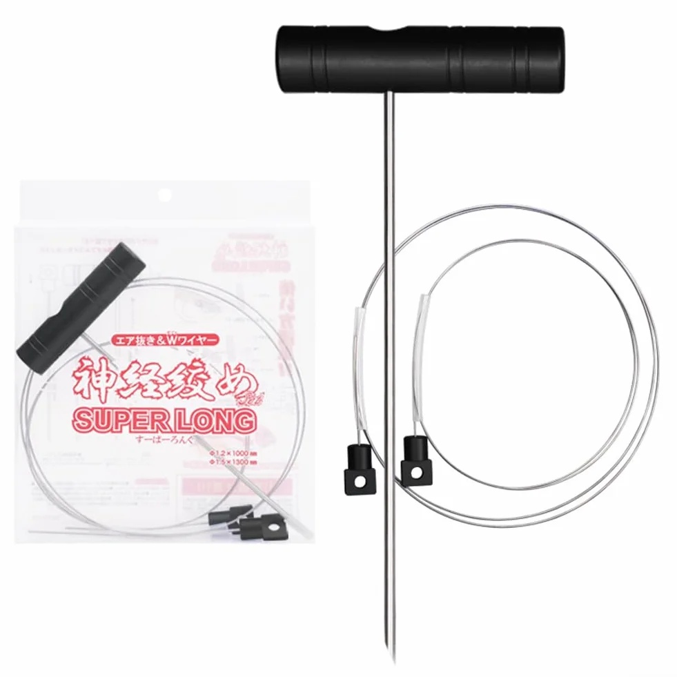 Kit Ikejime de qualité marine avec fils en acier inoxydable de 1,2 mm et 1,5 mm pour une insertion précise et une répartition efficace des poissons en mer (noir)