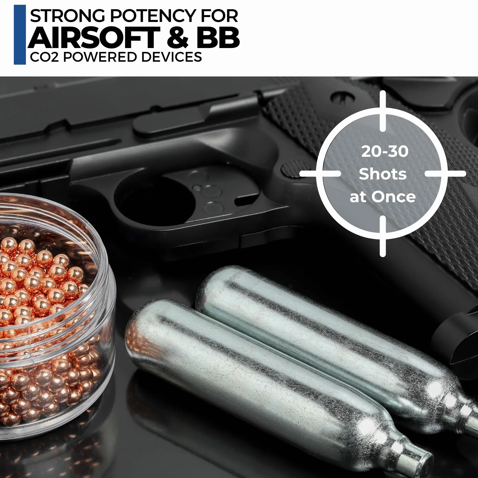 Lot de 50 Cartouche CO2 12g Non Filetées pour Airsoft Paintball