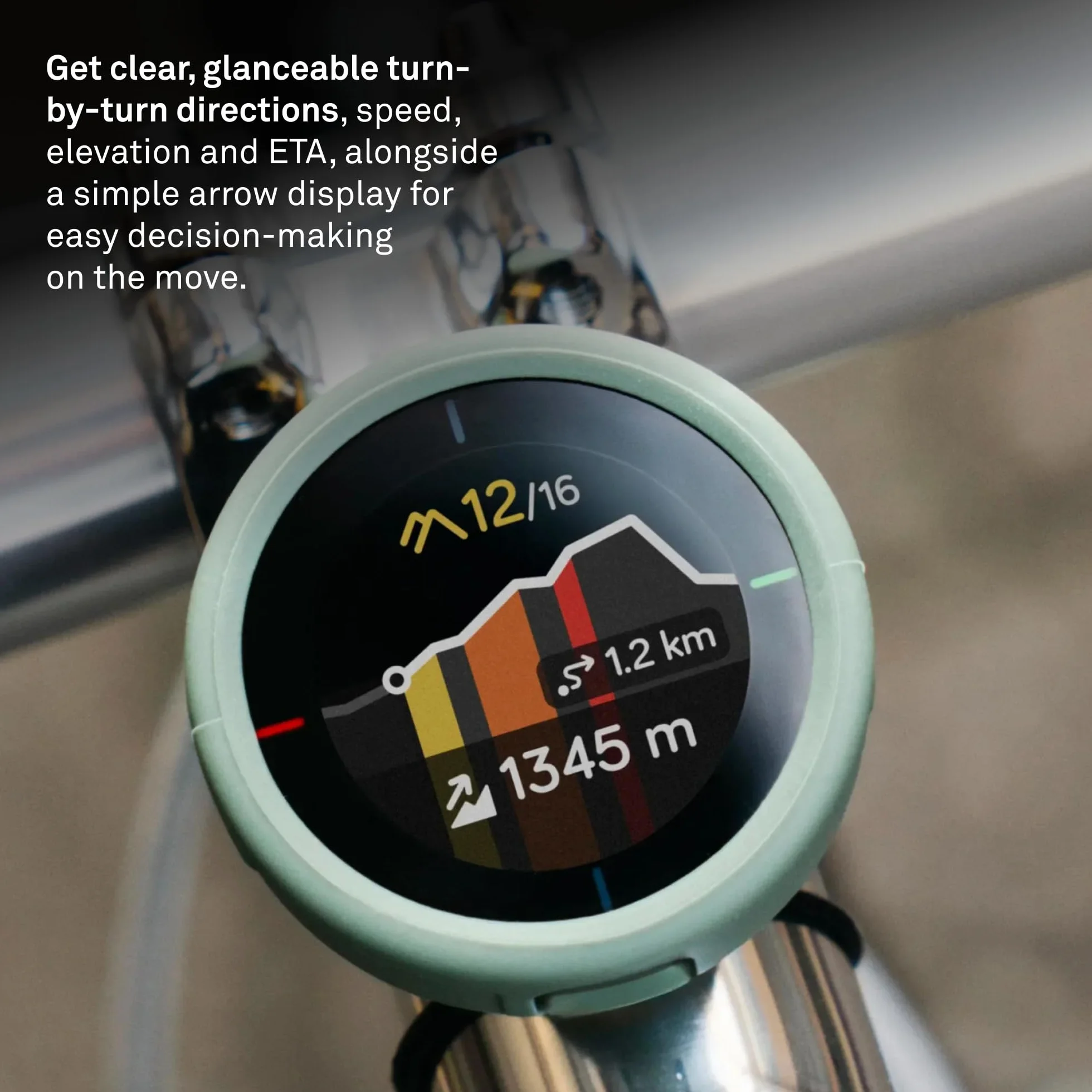 BEELINE Velo 2 Ordinateur GPS Vélo - Carte de Navigation Monde sans Fil I Protection Intempérie I Autonomie +11H I Chargement USB I Navigation Satellite Cyclisme Sangle de Fixation I Compatible Gant