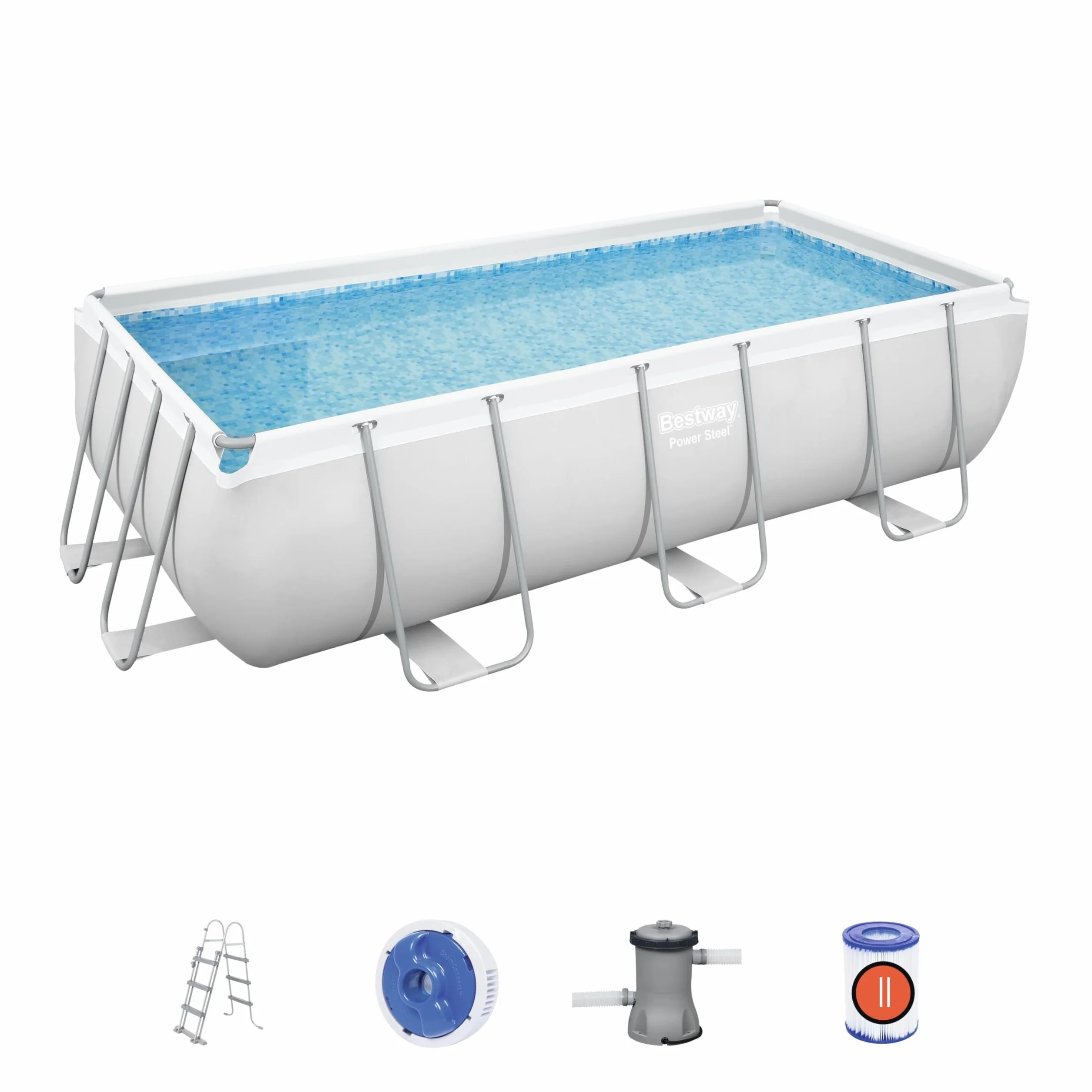 BESTWAY Power Steel Piscine Hors Sol Rectangulaire 404 x 201 x 100 cm