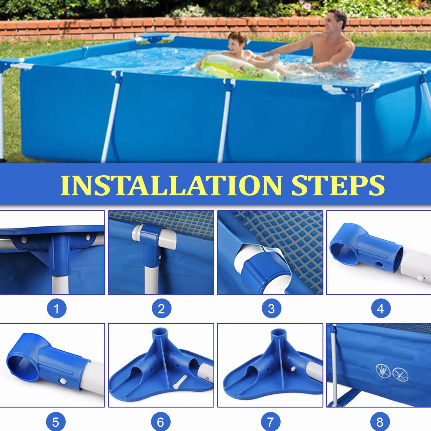 Goupilles de Piscine Intex Plastique 24 PCS Broche pour Cadre