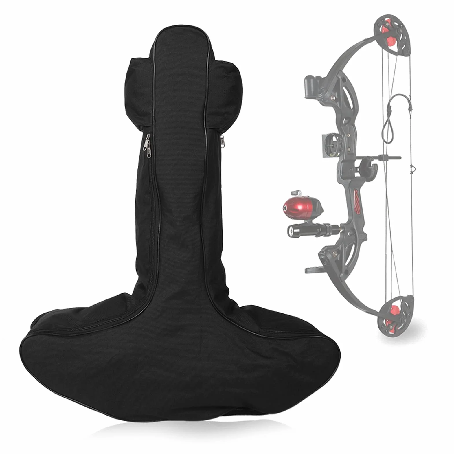 Cas D'arc En Forme De T, Sac Arbalète étui Composé Toile Léger Housse Protection Avec Bandouliere Tir L'arc Rangement Transport L'arbalète Au Plein Air Portable Universel Arc Accessoire Chasse Noir