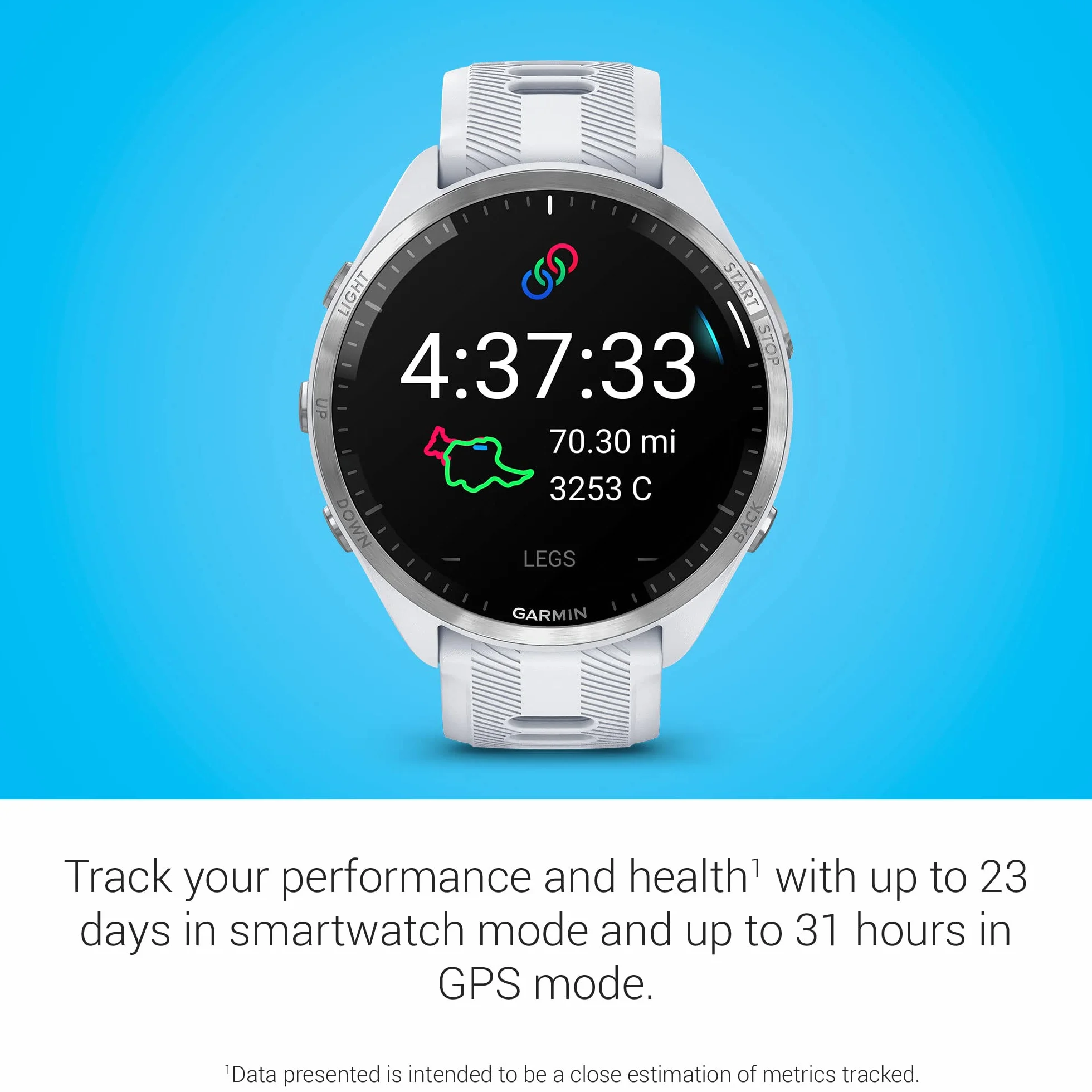 Garmin Forerunner 965 Montre Intelligente Course à Pied AMOLED Whitestone Powder Gray