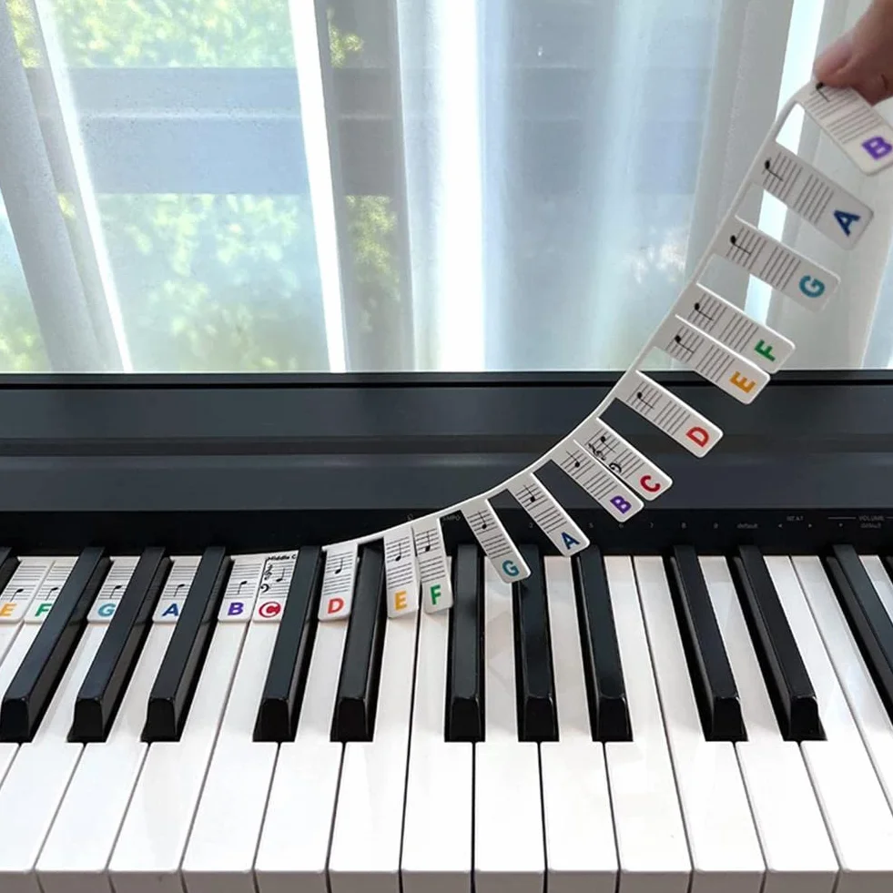INF Etiquettes Amovibles pour Piano et Clavier 88 Touches Silicone