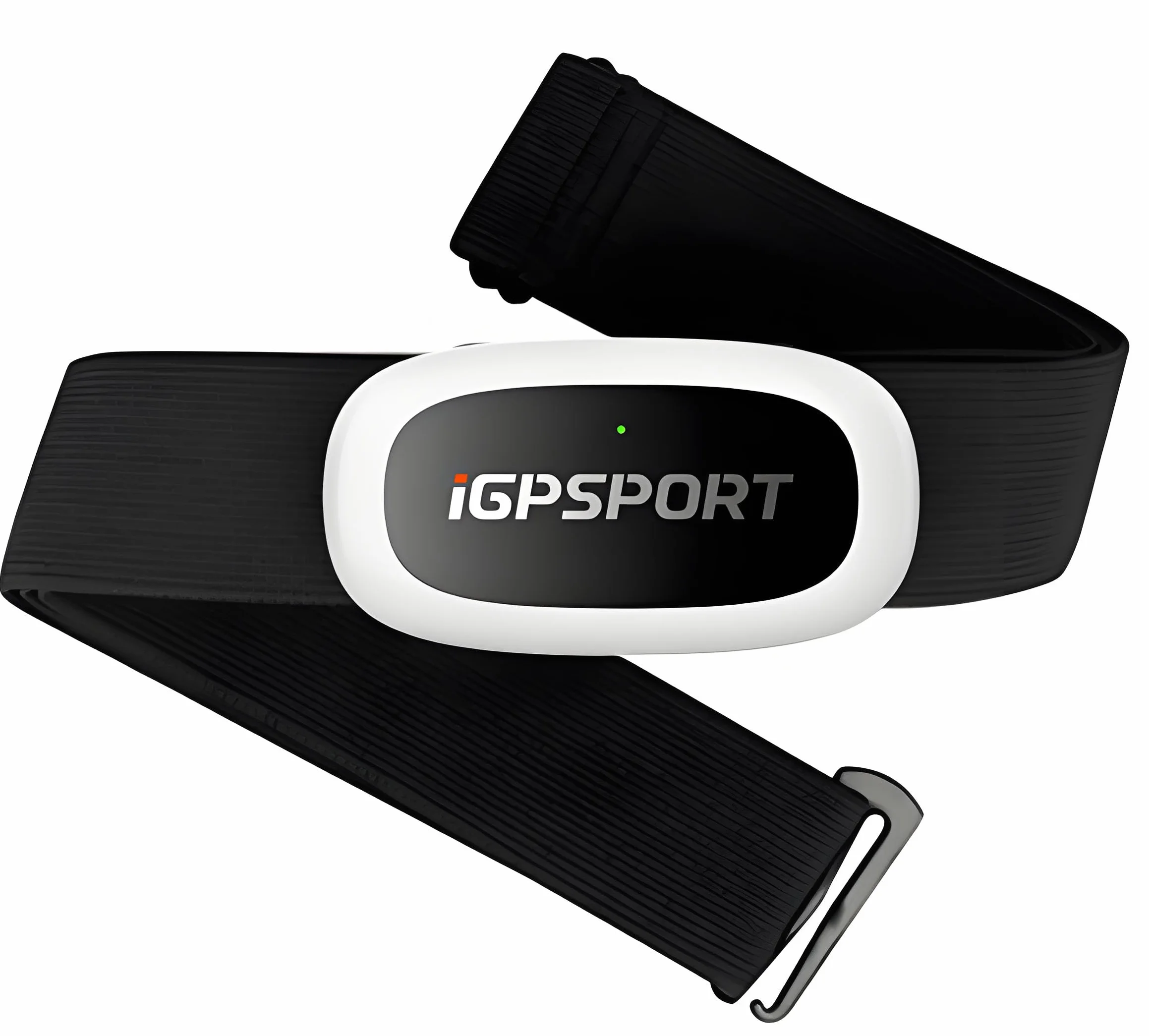 iGPSPORT HR50 Moniteur de fréquence cardiaque Bluetooth & Ant+ avec sangle de poitrine pour course à pied, cyclisme, gym et compatible avec Garmin Polar Wahoo Noir
