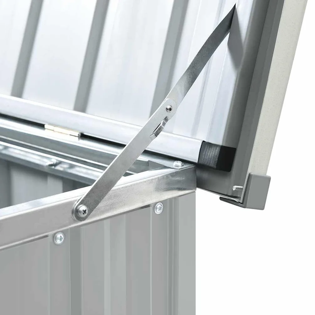 vidaXL Boîte de Rangement Jardin Coffre Stockage Extérieur Gris