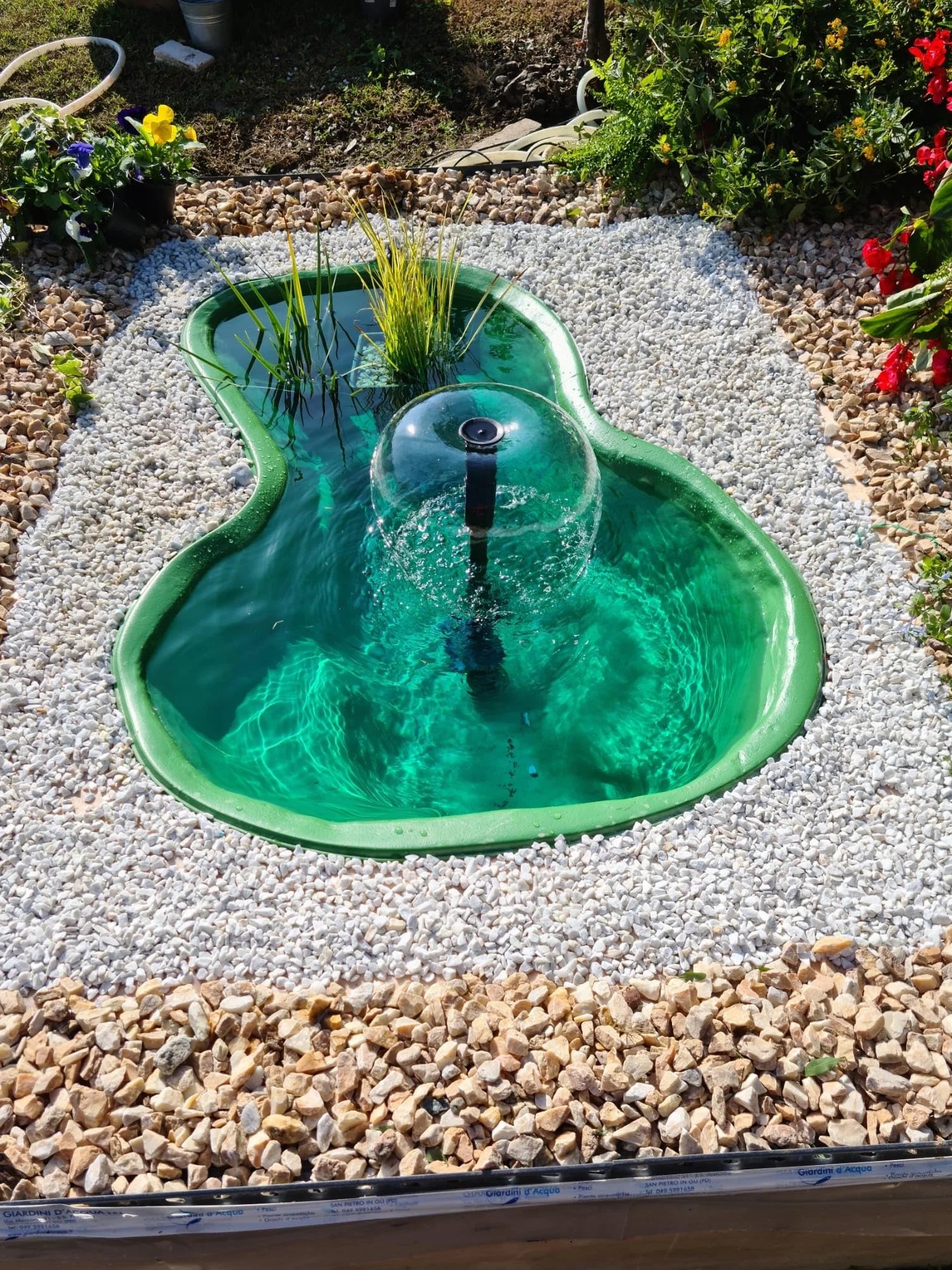 Giardini D'Acqua Laghetto Pot Vert de Jardin modèle Brassard 136 x 100 220 litres préformé