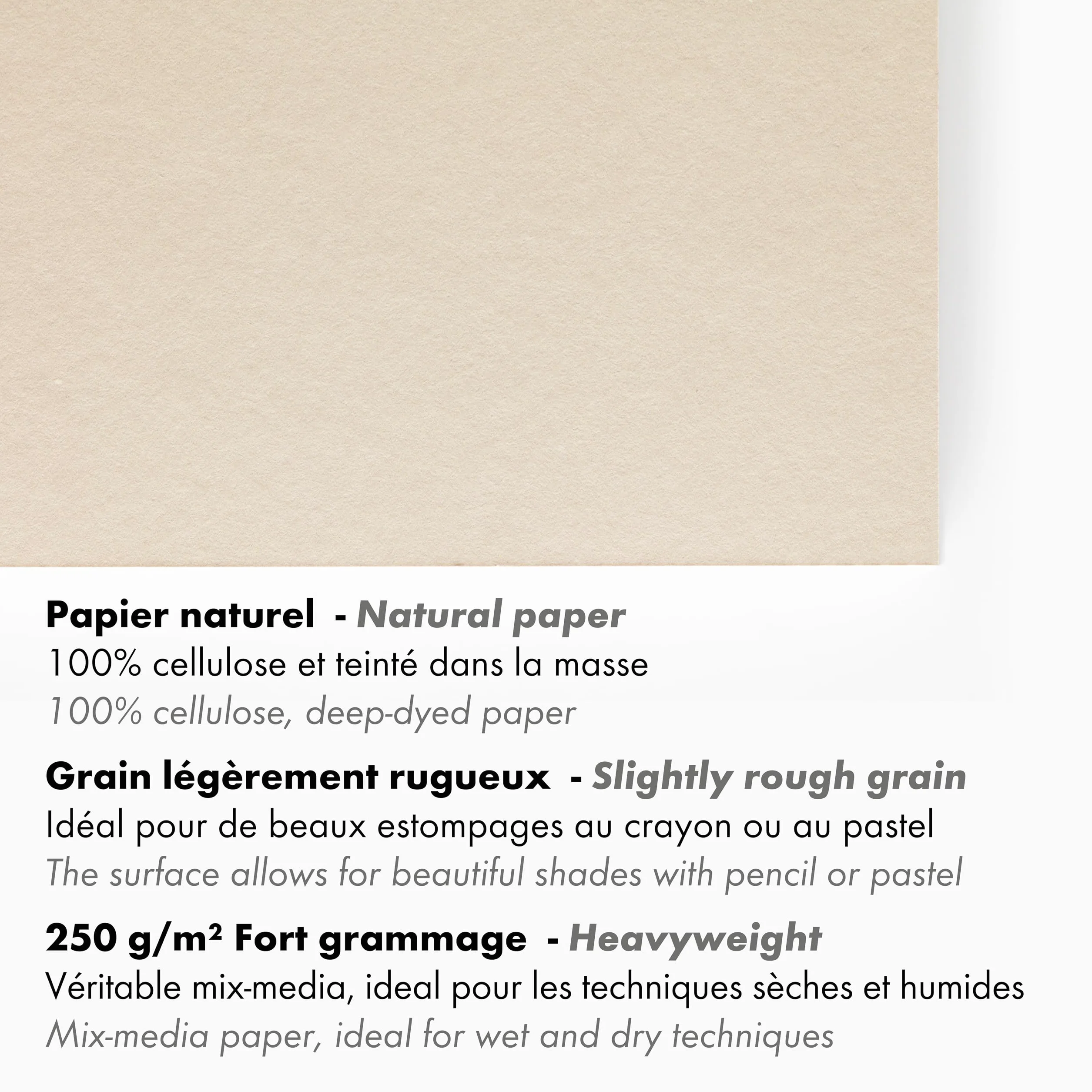 Clairefontaine 96540C Bloc Collé PaintON Multi-techniques Papier Dessin A4 250g 30 Feuilles