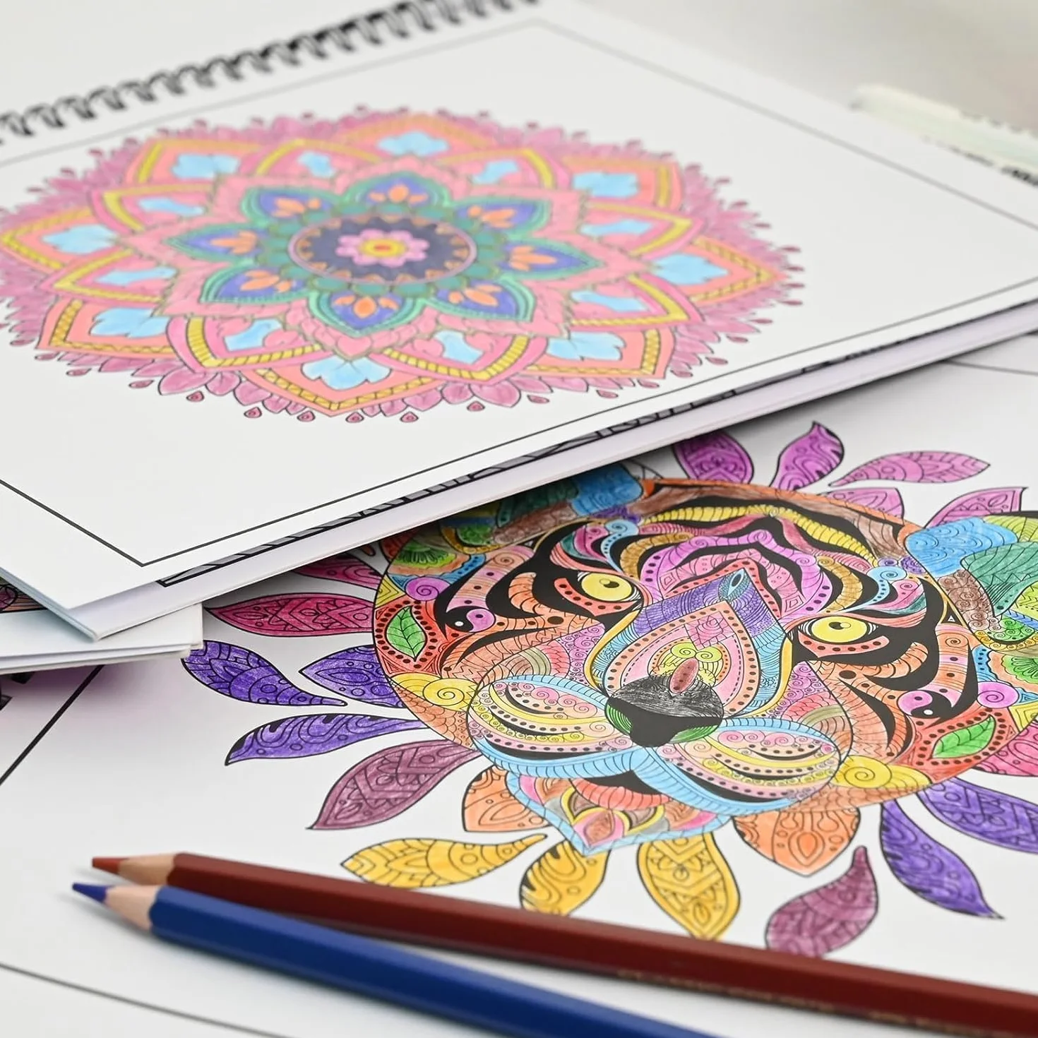 Atoke Lot de 3 Livres de Coloriage pour Adultes Relaxation Anti-Stress