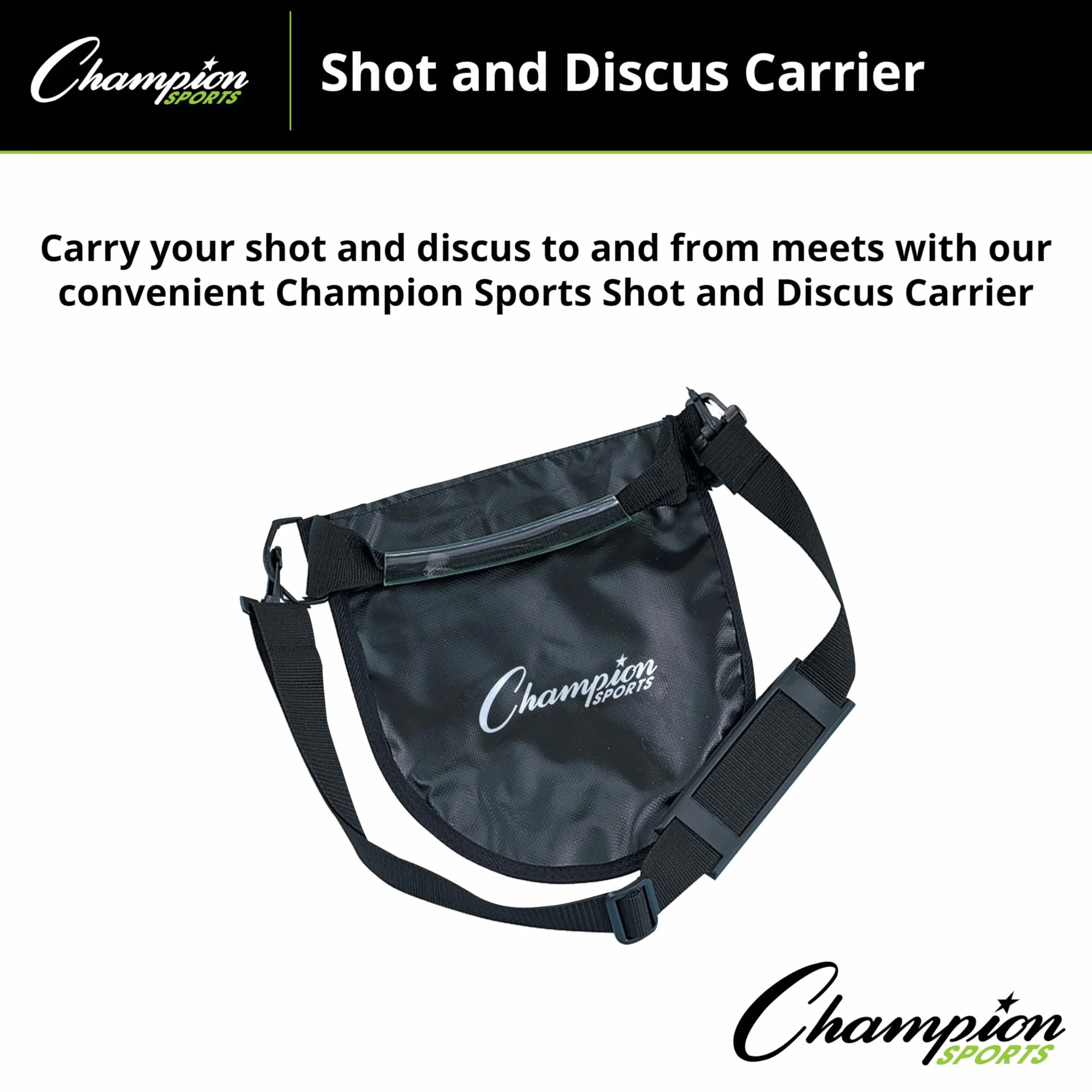 Champion Sports Shot/Discus de Transport avec Sangle d'épaule