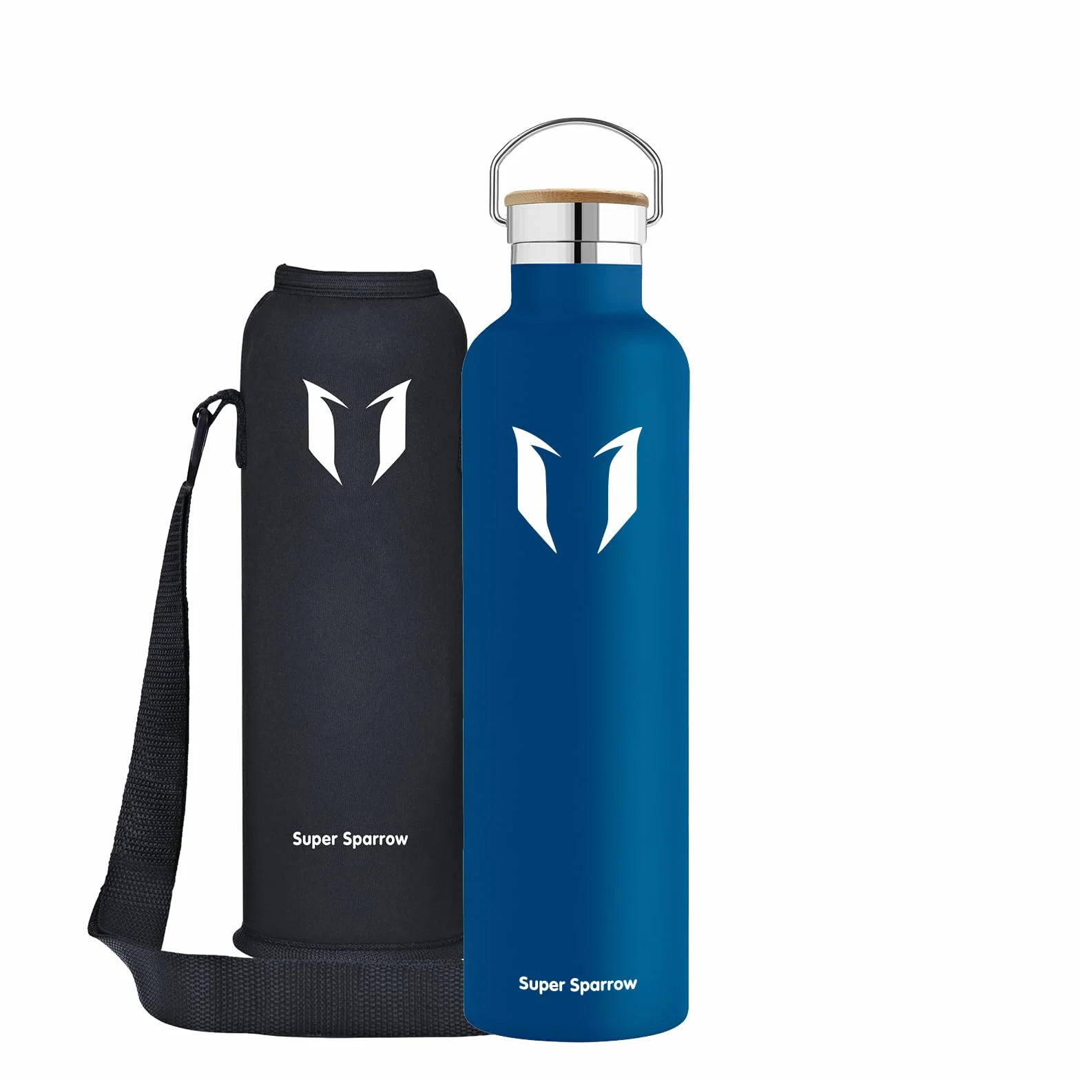 Super Sparrow Original Spare Parts - Sac de Bouteille d'eau Empilable de Deux Sortes - Convient pour 350ml/500ml/620ml/750ml/1000ml - Ajustable, sans BPA, Non toxique - Sac de Bouteille de Boisson