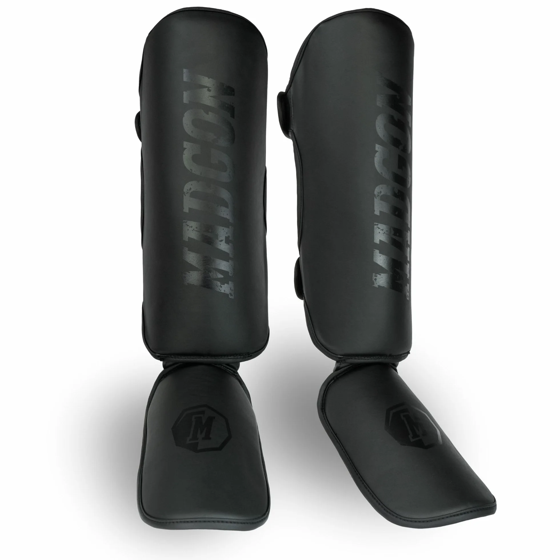 MADGON Protège Tibias Boxe à Ajustement Parfait et Rembourrage Optimal – Protège Tibia Minimisant la Transpiration Protège Tibia Boxe Thaï, et pour Arts Martiaux, MMA, Kickboxing avec Pochette