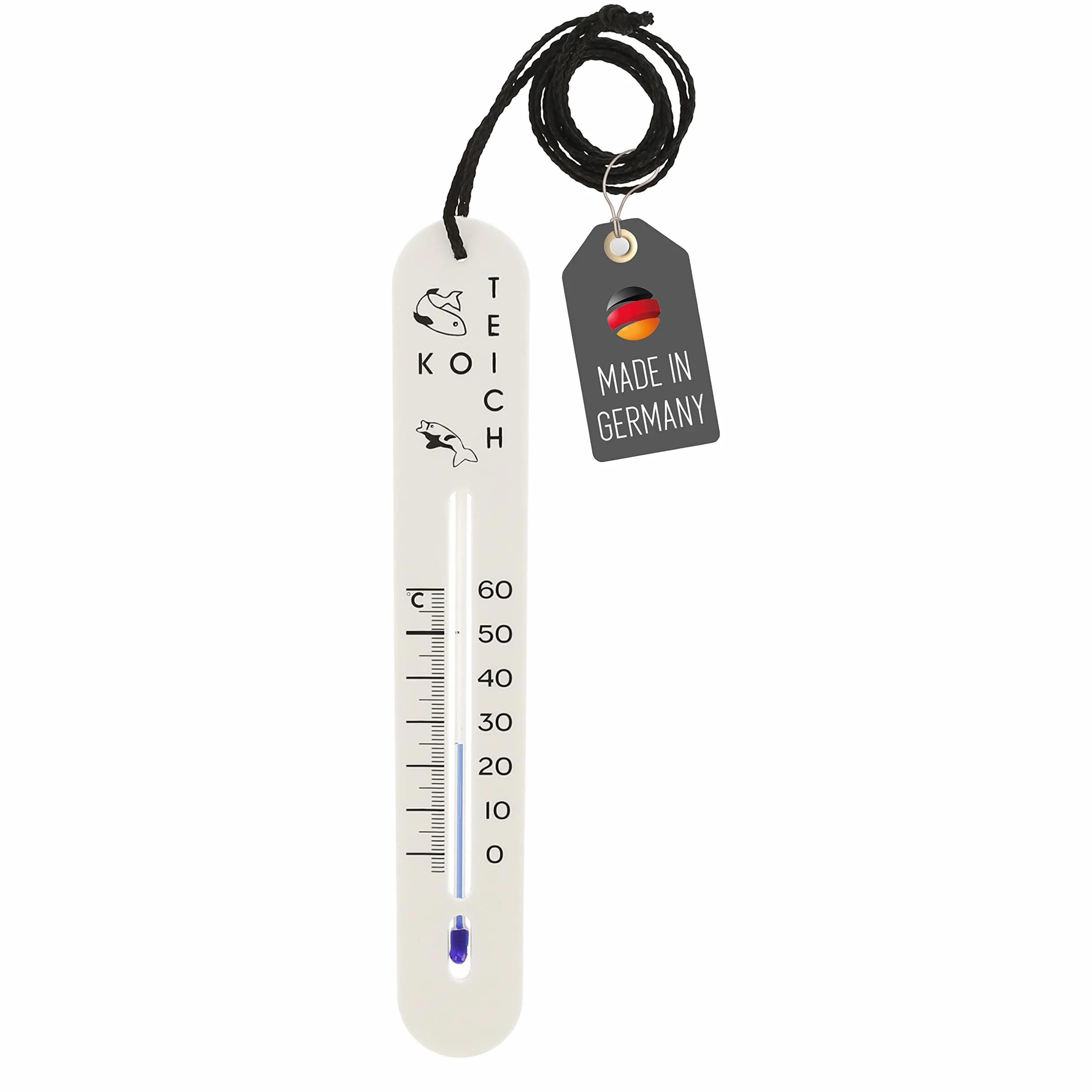 Lantelme Thermomètre d'étang 19 cm -15 °C à 60 °C pour pisciculture carpes koï