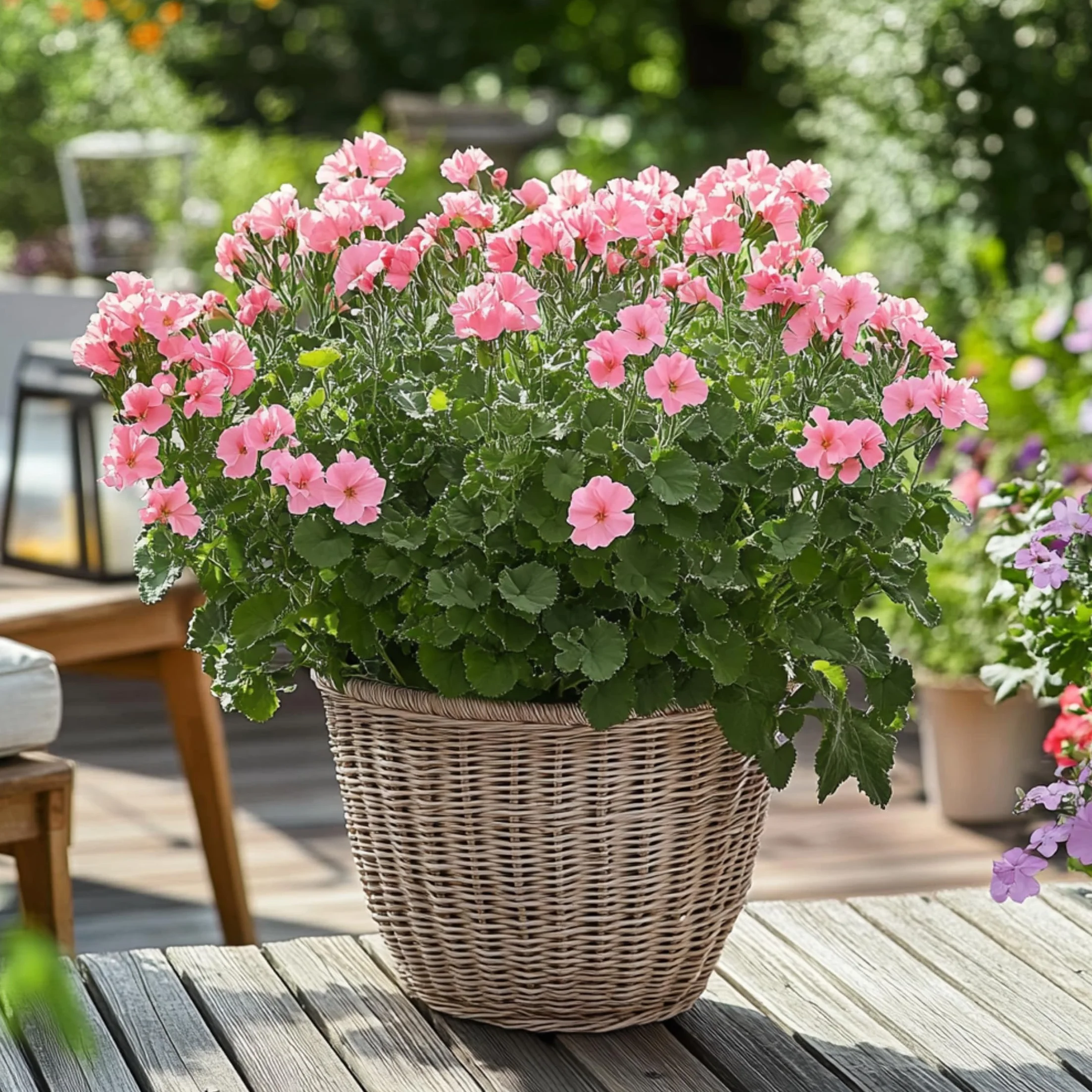 Set de 6 Géranium Pelargonium Orange Fizz, Pink Capitatum, Lizzy - Plante anti-moustique - Pot 10,5cm - Hauteur 15-25cm