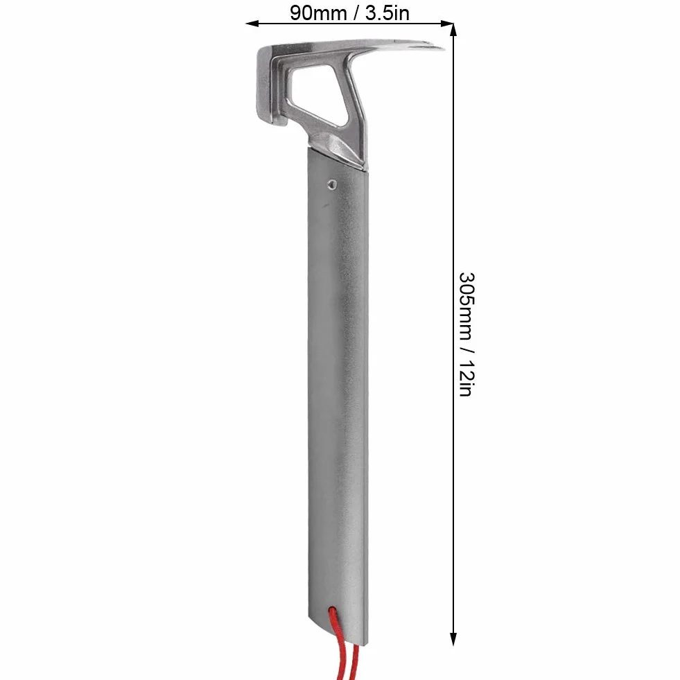 Keenso Piquet de tente et marteau de camping multifonction en acier inoxydable pour extérieur