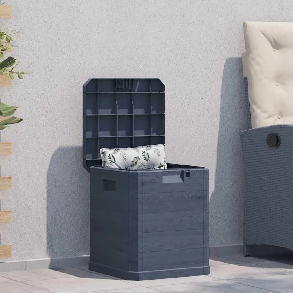 vidaXL Boîte de Rangement Jardin Coffre Stockage Extérieur Anthracite
