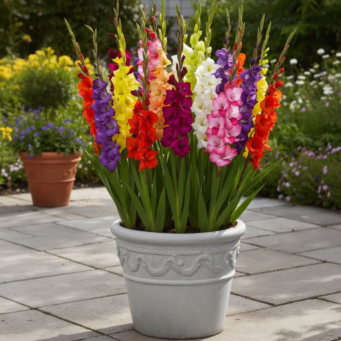 Gladioles Bulbes Collection 50 Bulbes de Fleurs à Planter Exterieur Plantes Vivaces Rustique Hollande