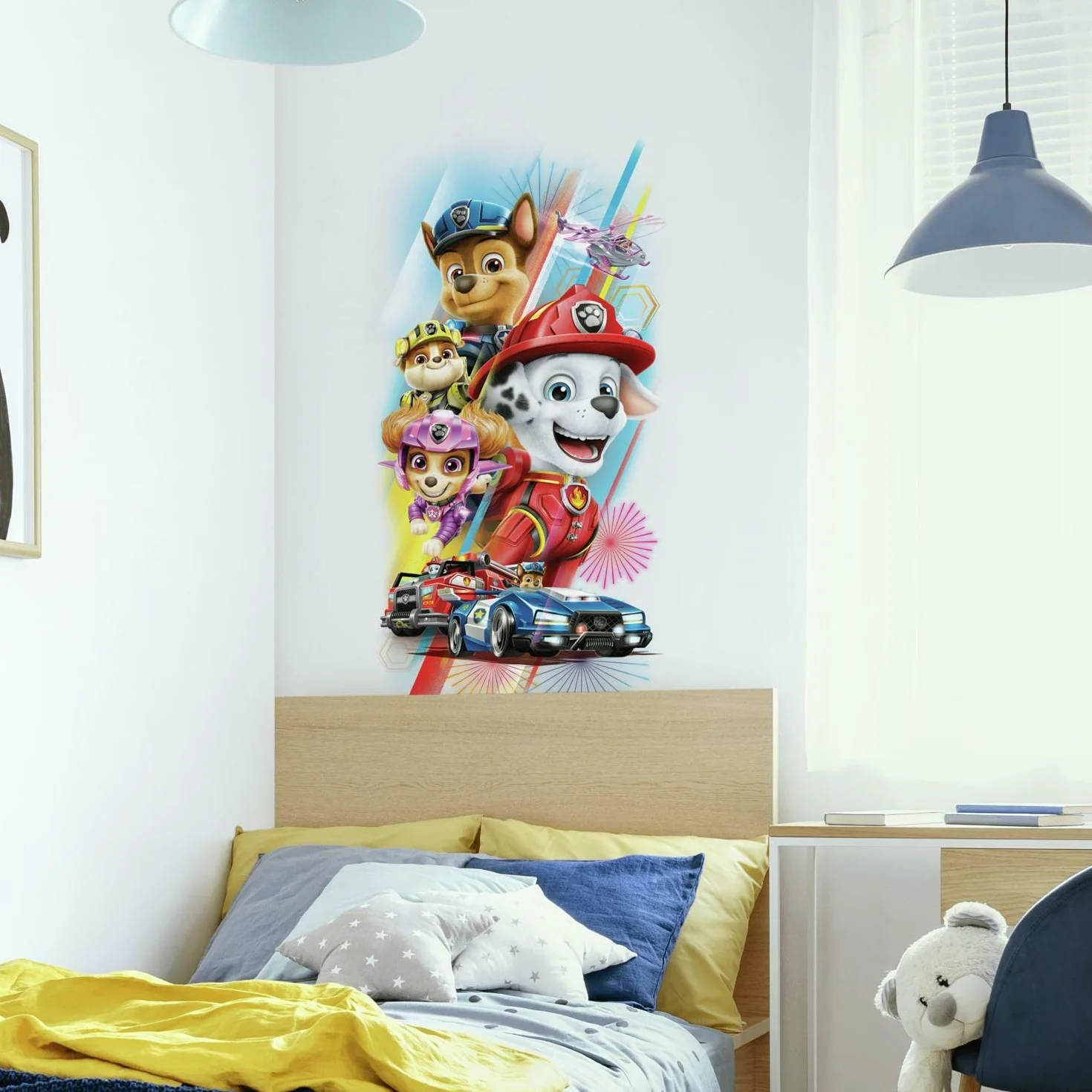 RoomMates RMK4846GM Sticker mural géant Pat Patrouille, Rouge, Orange, Jaune, Vert, Bleu, Violet, Rose, Marron