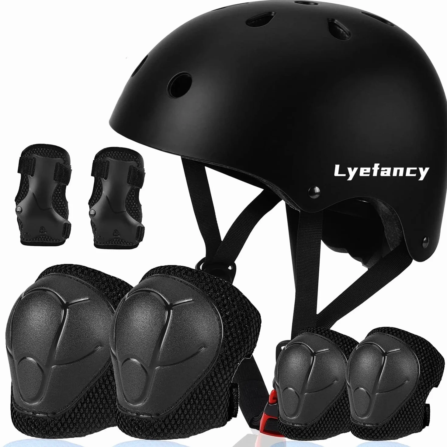 Ensemble casque et coussinets de vélo pour enfants de 3 à 13 ans, équipement de protection réglable pour enfants, coudières, genouillères, pour scooter, cyclisme, skateboard, patinage