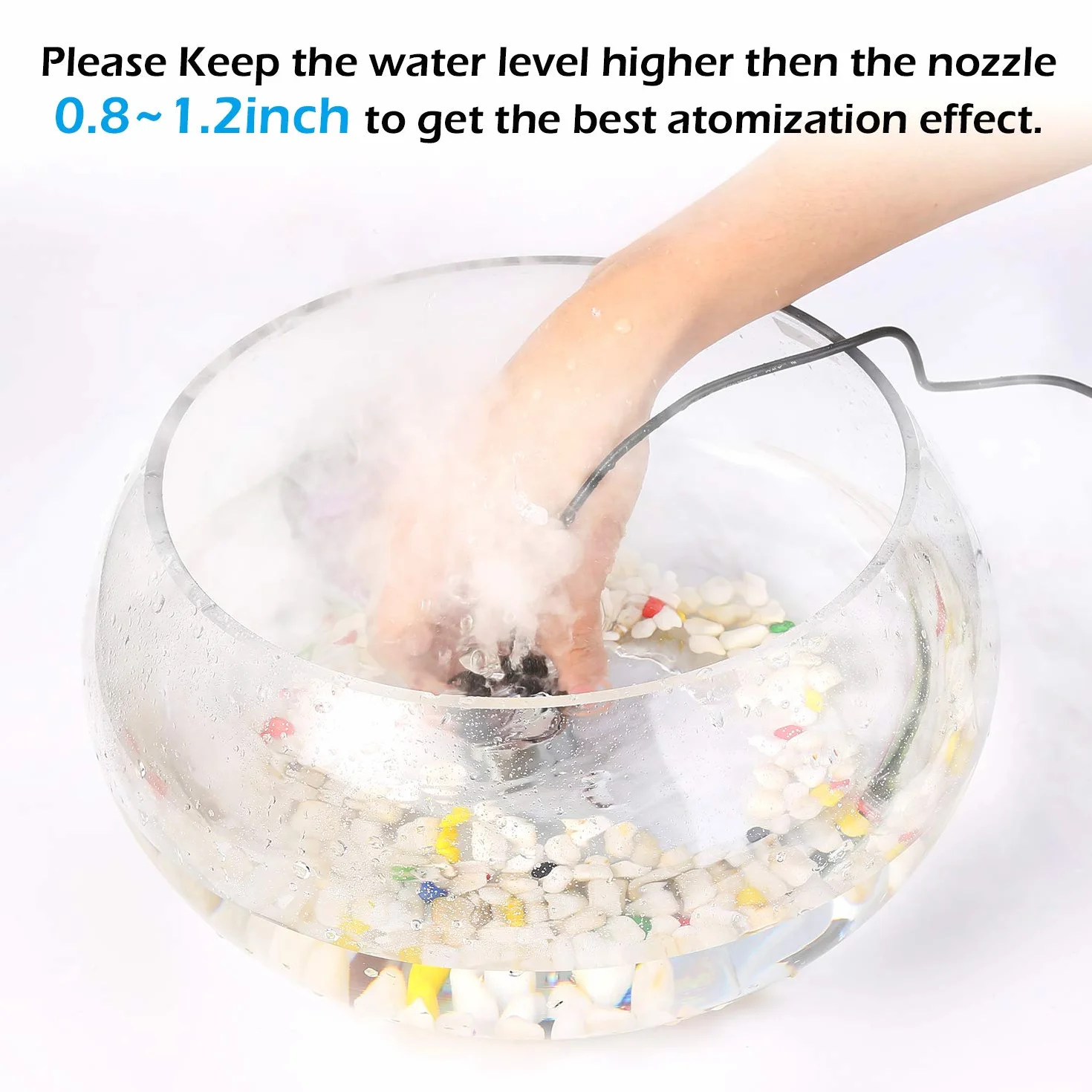 FITNATE Mist Maker Fogger Nébuliseur à ultrasons en aluminium disques céramique ≥ 400 mL/H pour fontaine étang aquarium
