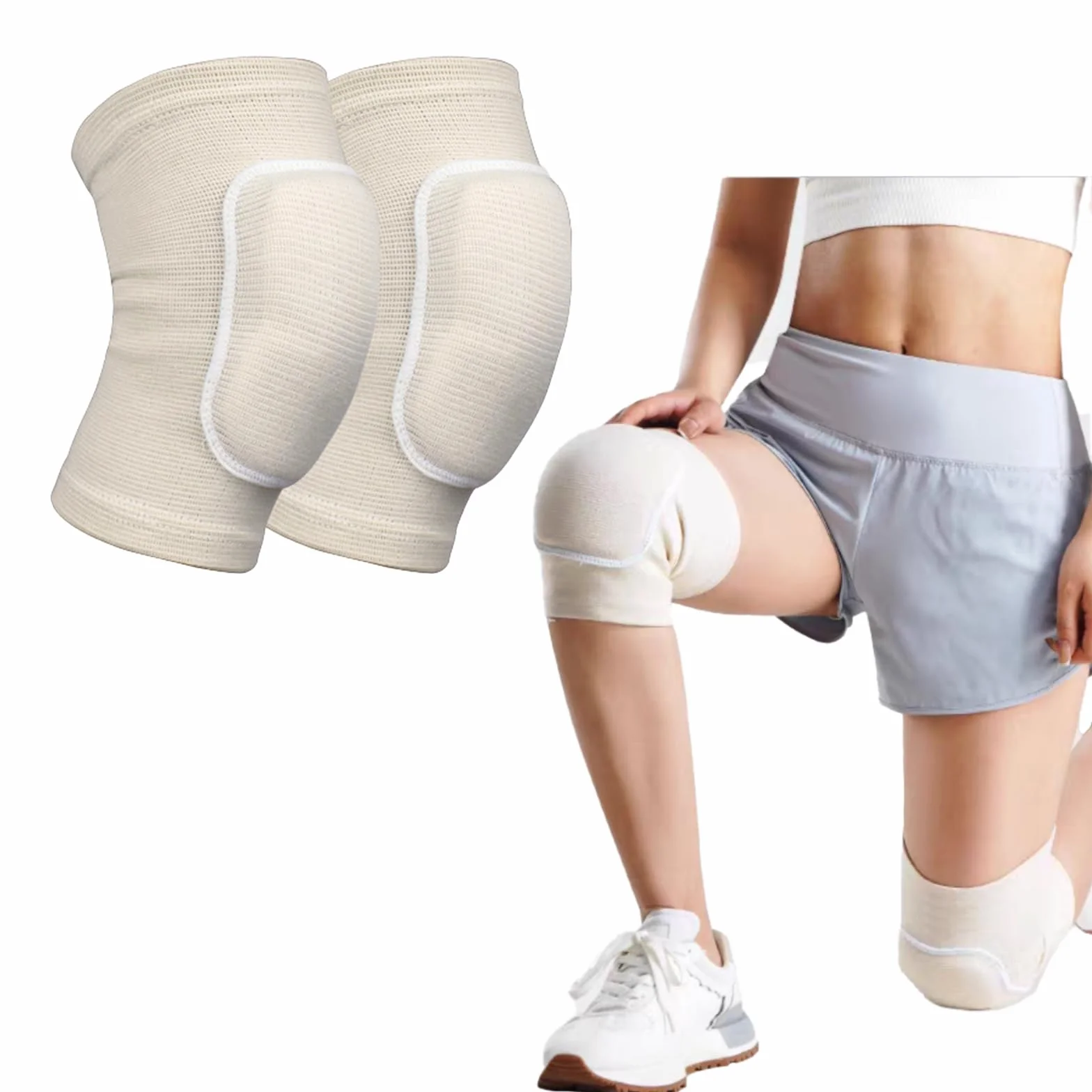 1 Paire Genouillères Danse en Mousse – Protection Souple pour Genoux, Genouillère Sport Respirante pour Danse Yoga Entraînement