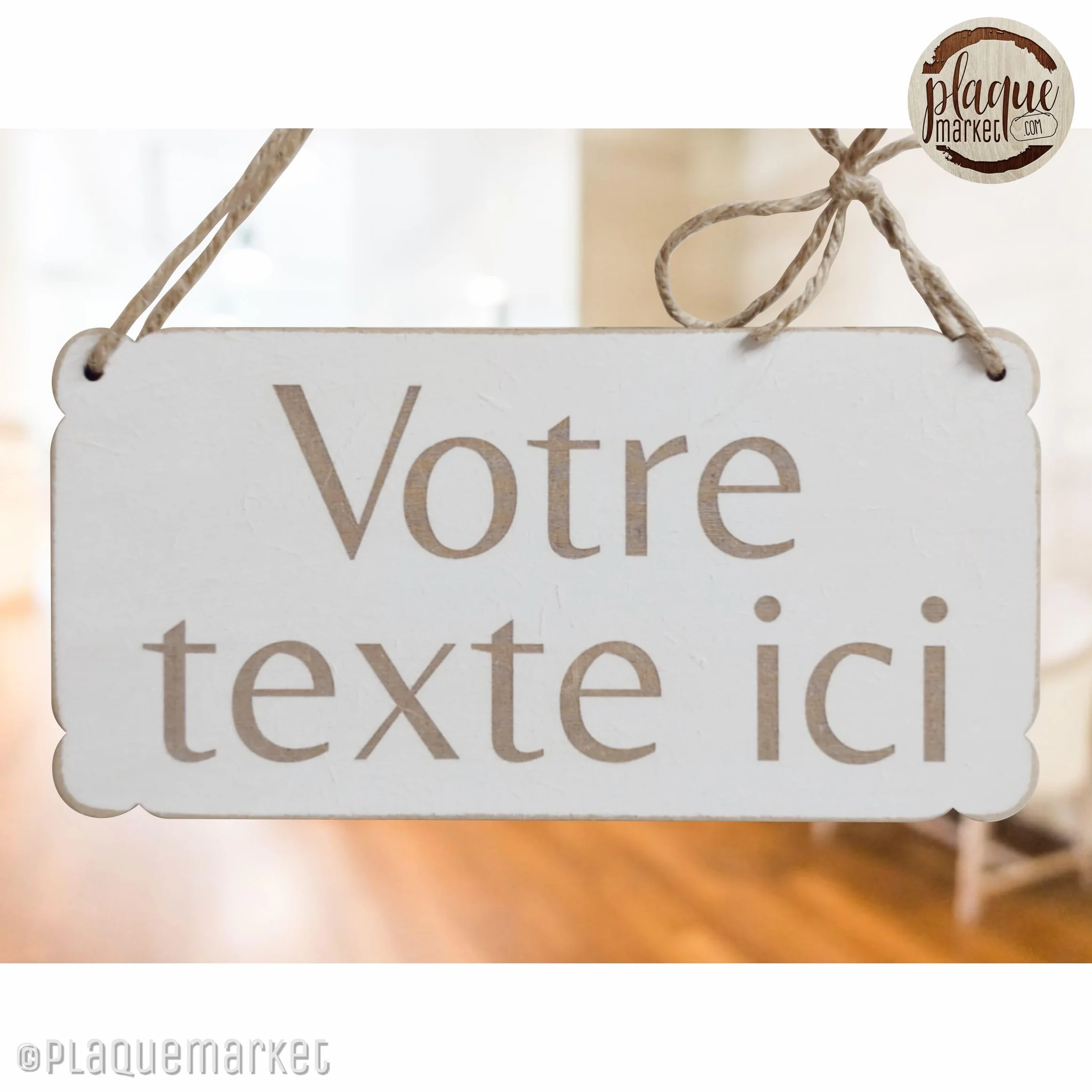 Panneau en Bois Personnalisée avec Votre Texte Plaque de Porte Cadeau Suspendre Maison
