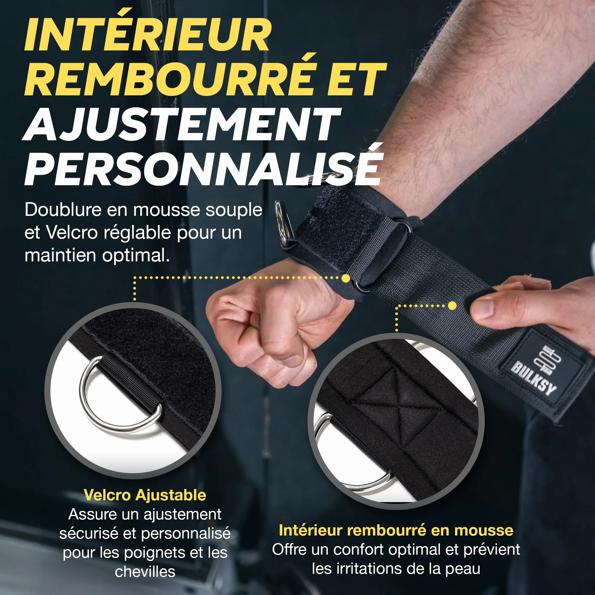 Sangle Poignet Musculation Poulie - Poignée Musculation - Accessoires Poulie Fitness