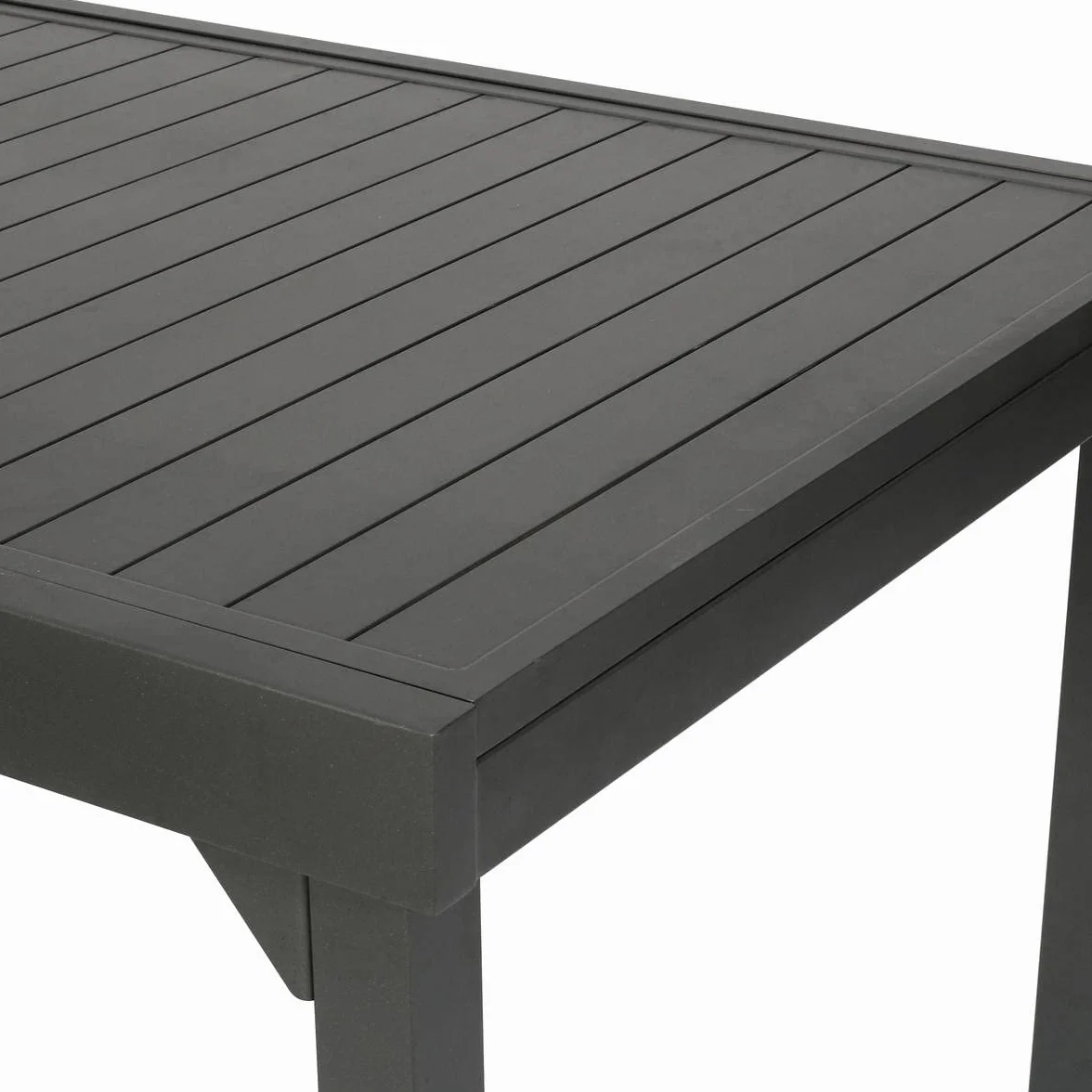 Table de Jardin Extensible Piazza Gris Graphite 12 Places Aluminium Antirouille