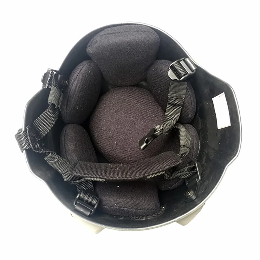 Casque Airsoft rembourré réglable avec support NVG et rail latéral pour Airsoft Paintball Chasse Tir (Noir)