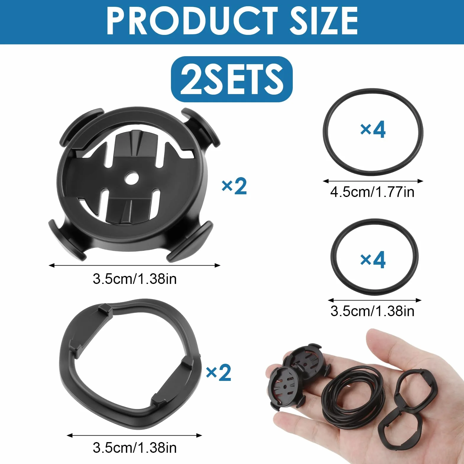 Support Vélo Quart de Tour Compatible avec Garmin | Bryton | XOSS | iGPSPORT | Ordinateur GPS Vélo pour Garmin Edge 130 200 500 510 520 530 iGPSPORT iGS50